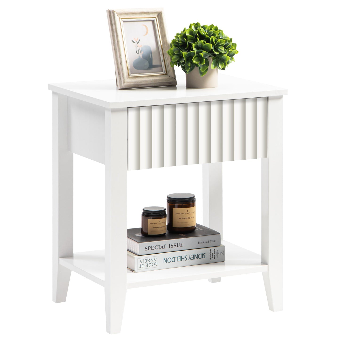 Table de chevet blanche Opus
