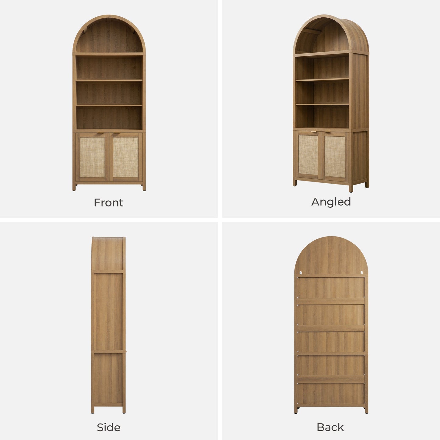 Bibliothèque arquée Savanna avec portes