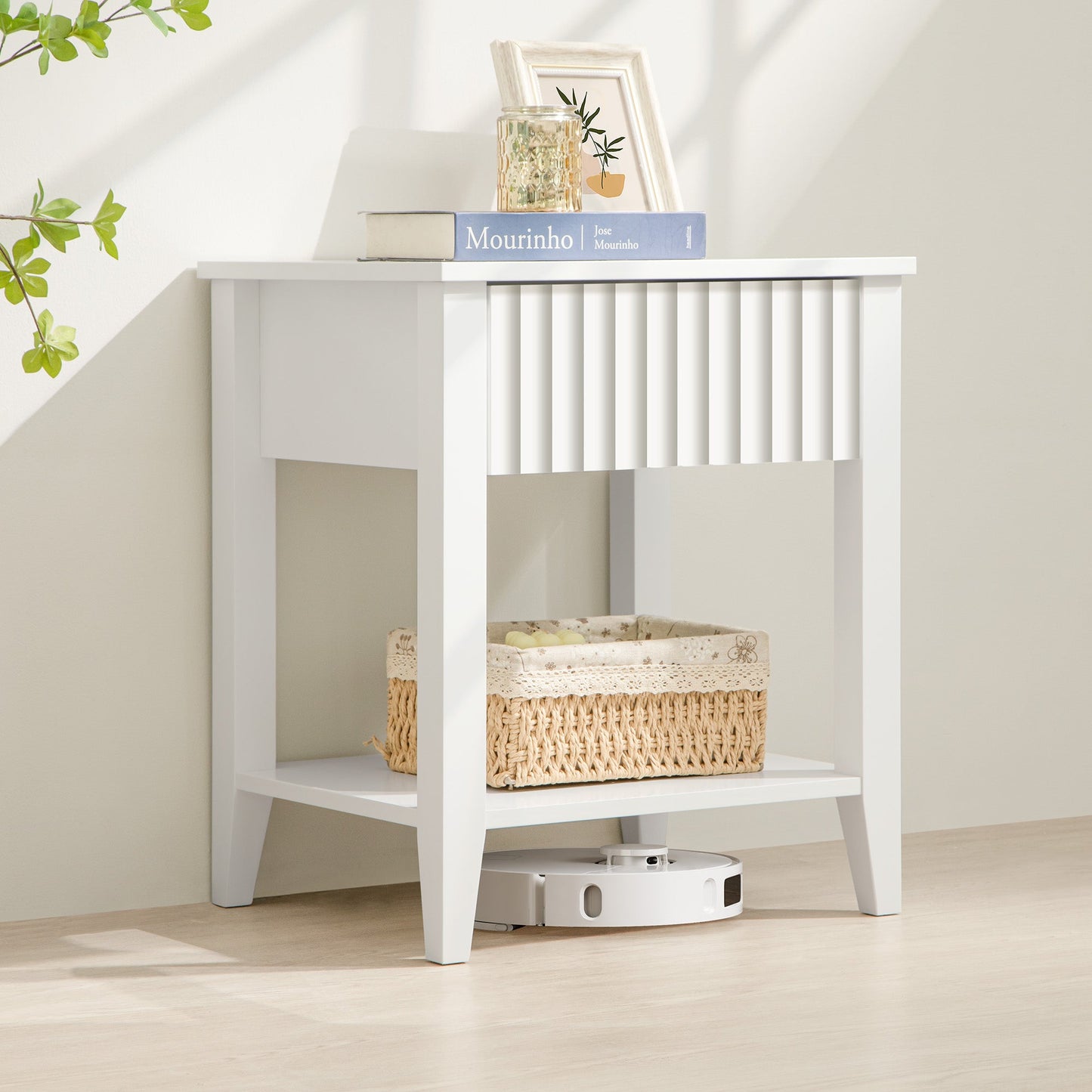 Table de chevet blanche Opus