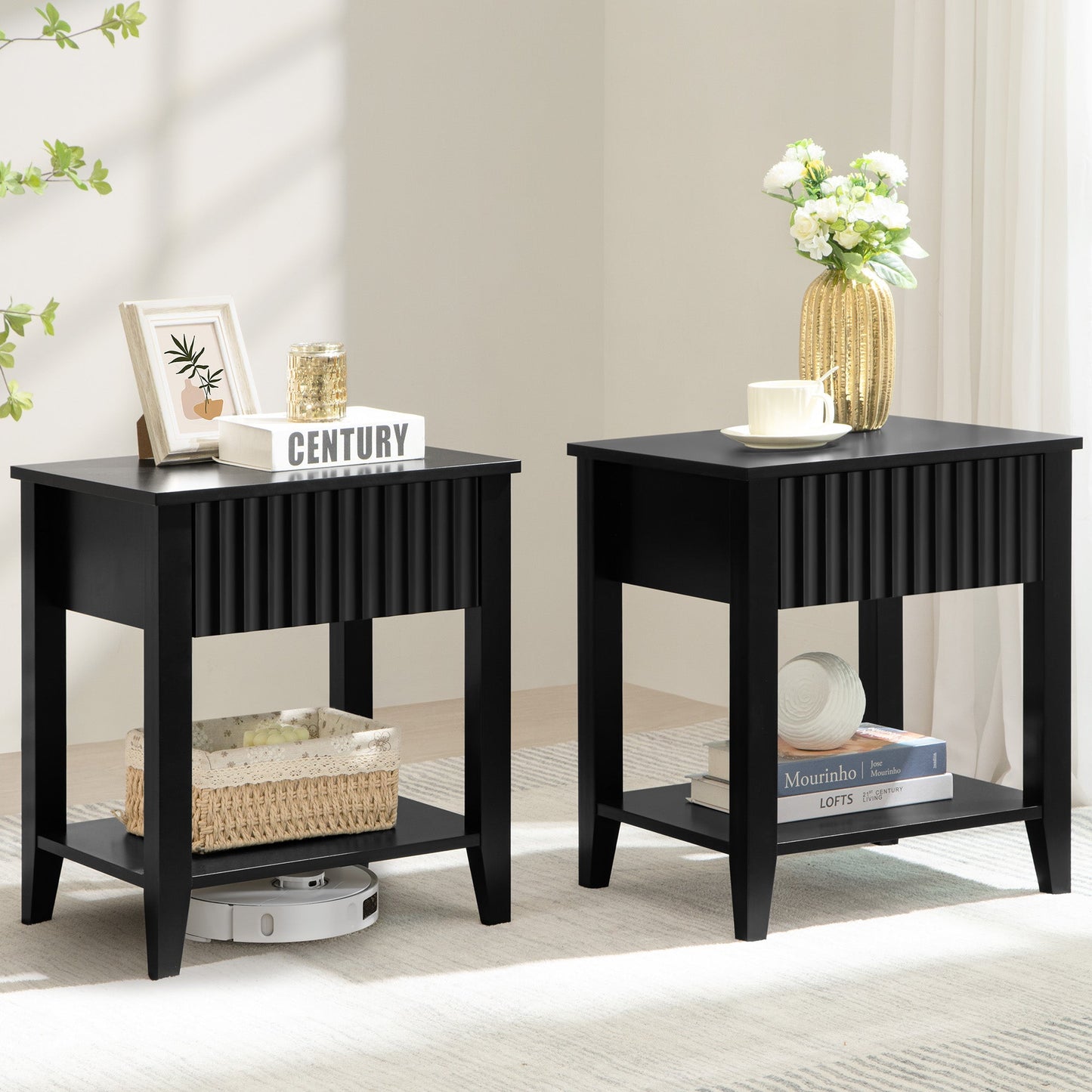 Table de chevet blanche Opus