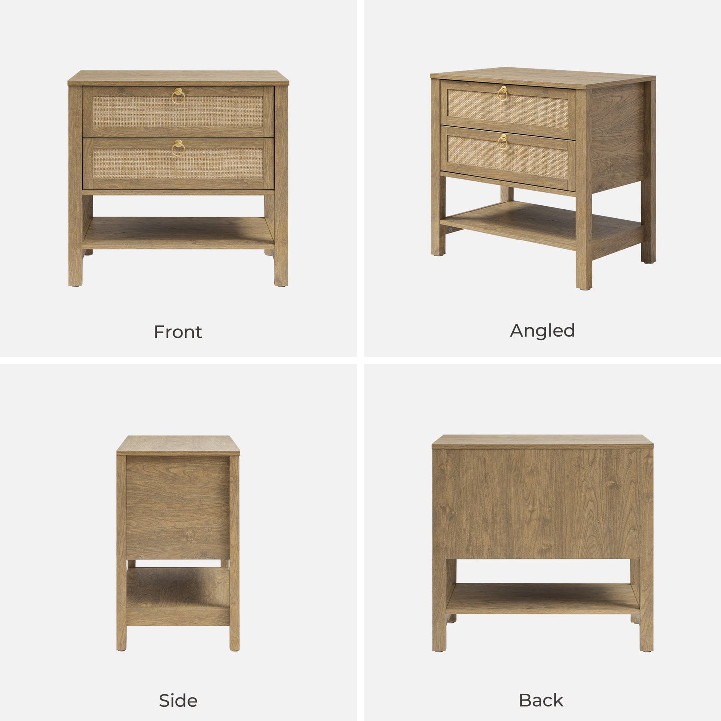 Grande table de chevet Terra, hauteur 25,6 pouces