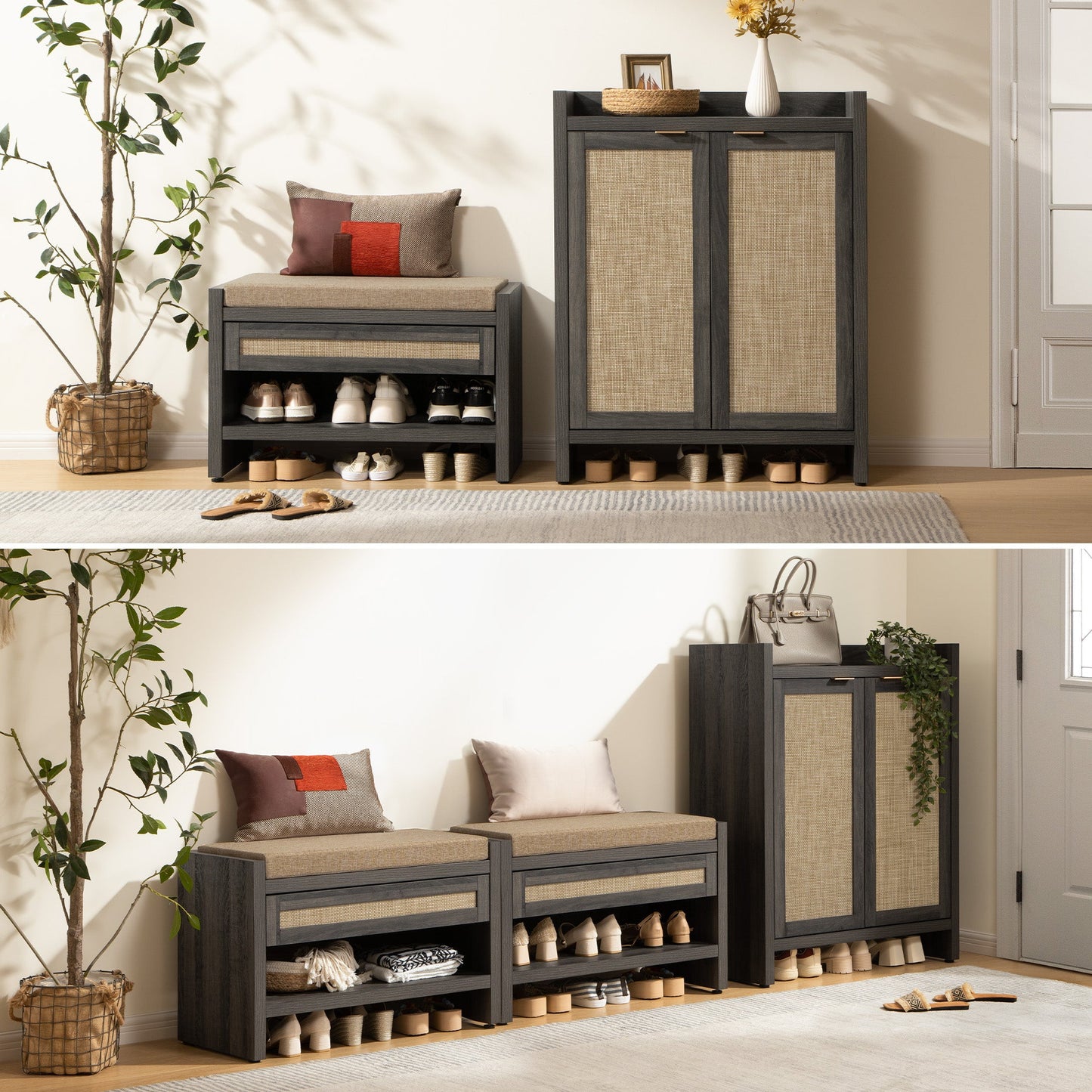 Banc à chaussures Savanna avec rangement