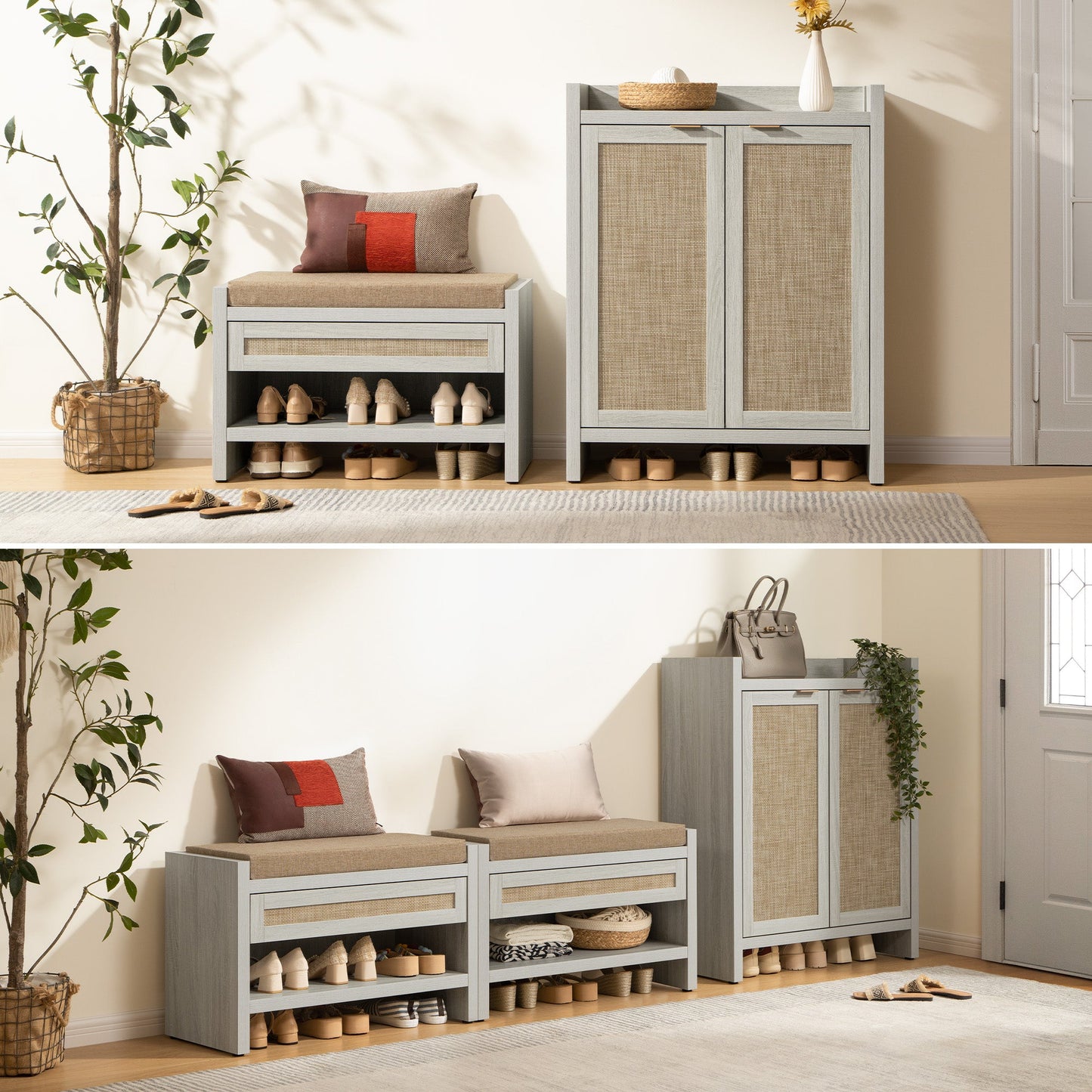 Banc à chaussures Savanna avec rangement