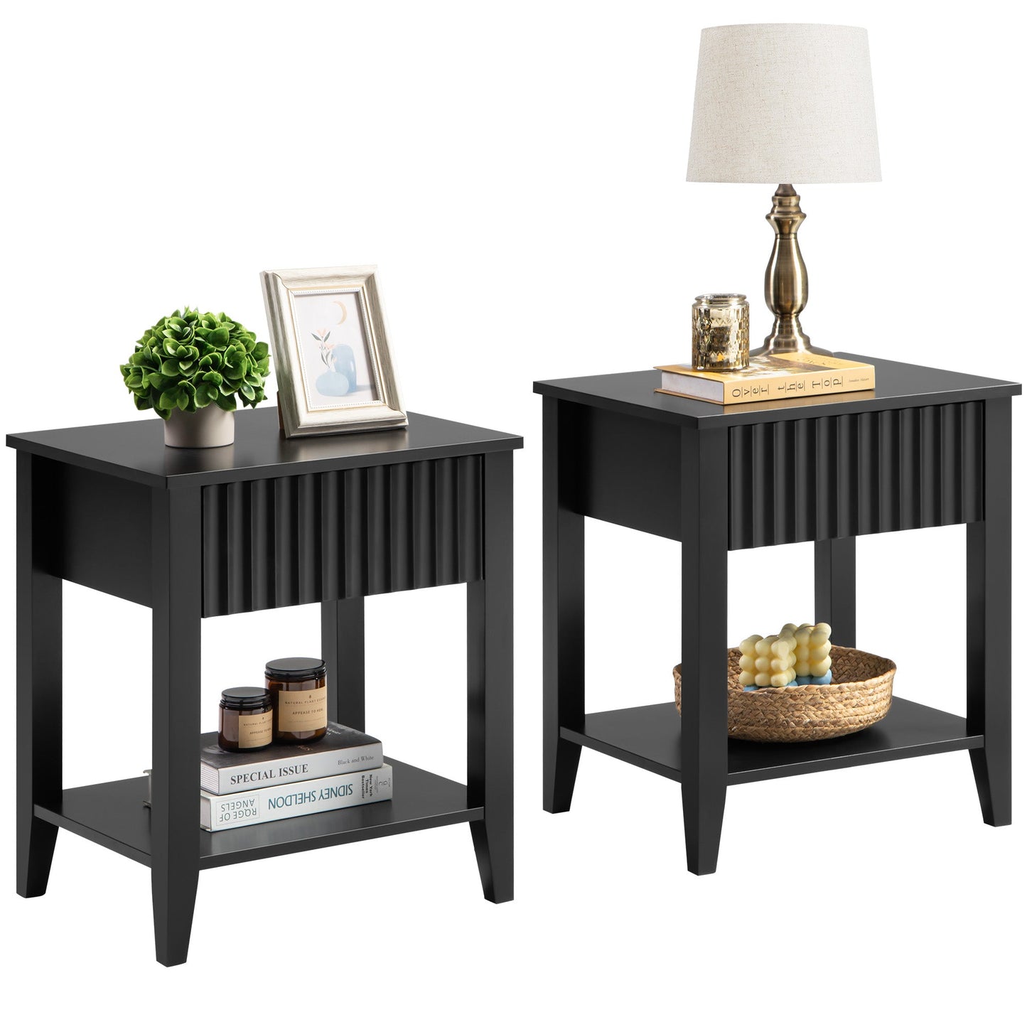 Table de chevet blanche Opus
