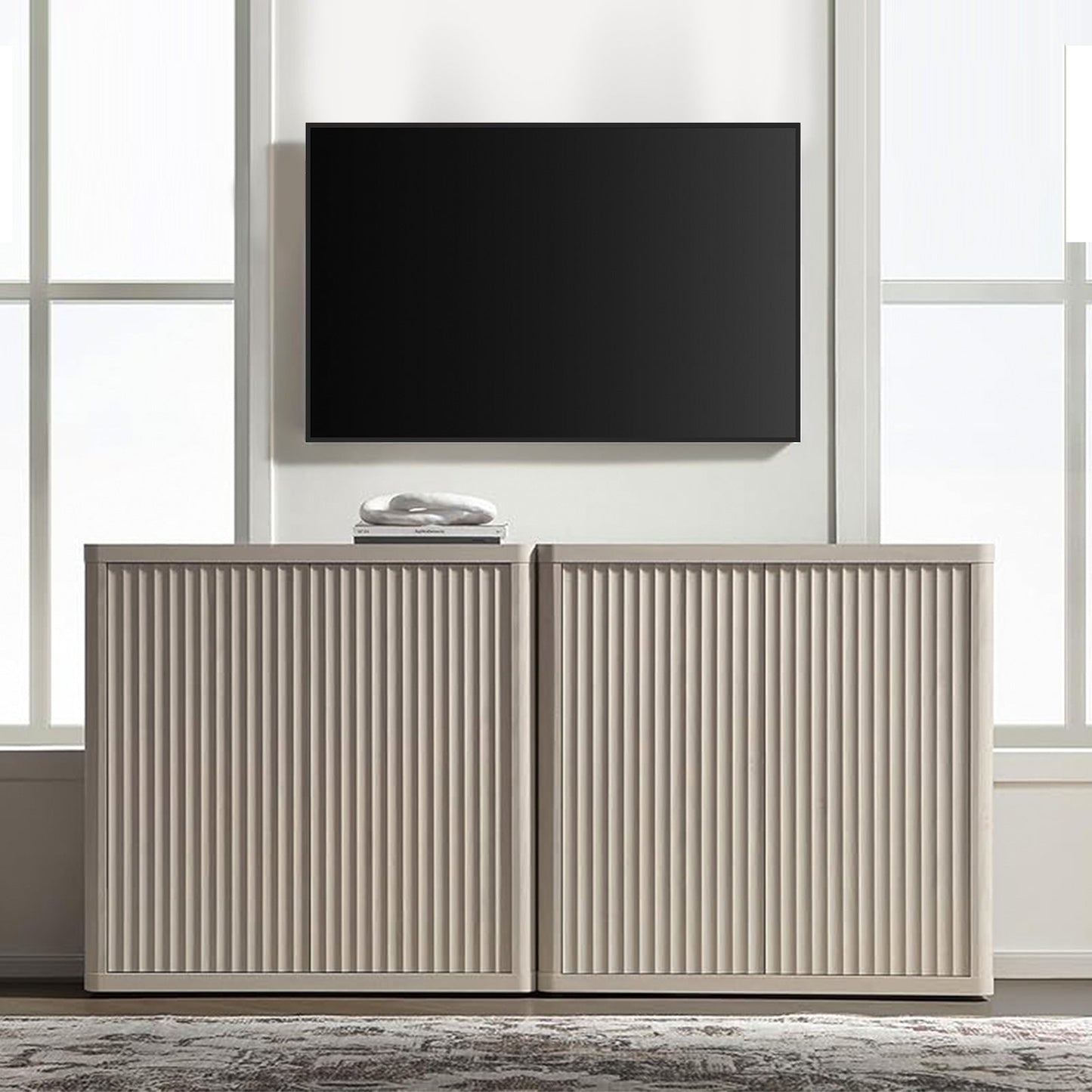 Console TV Cas avec 2 portes