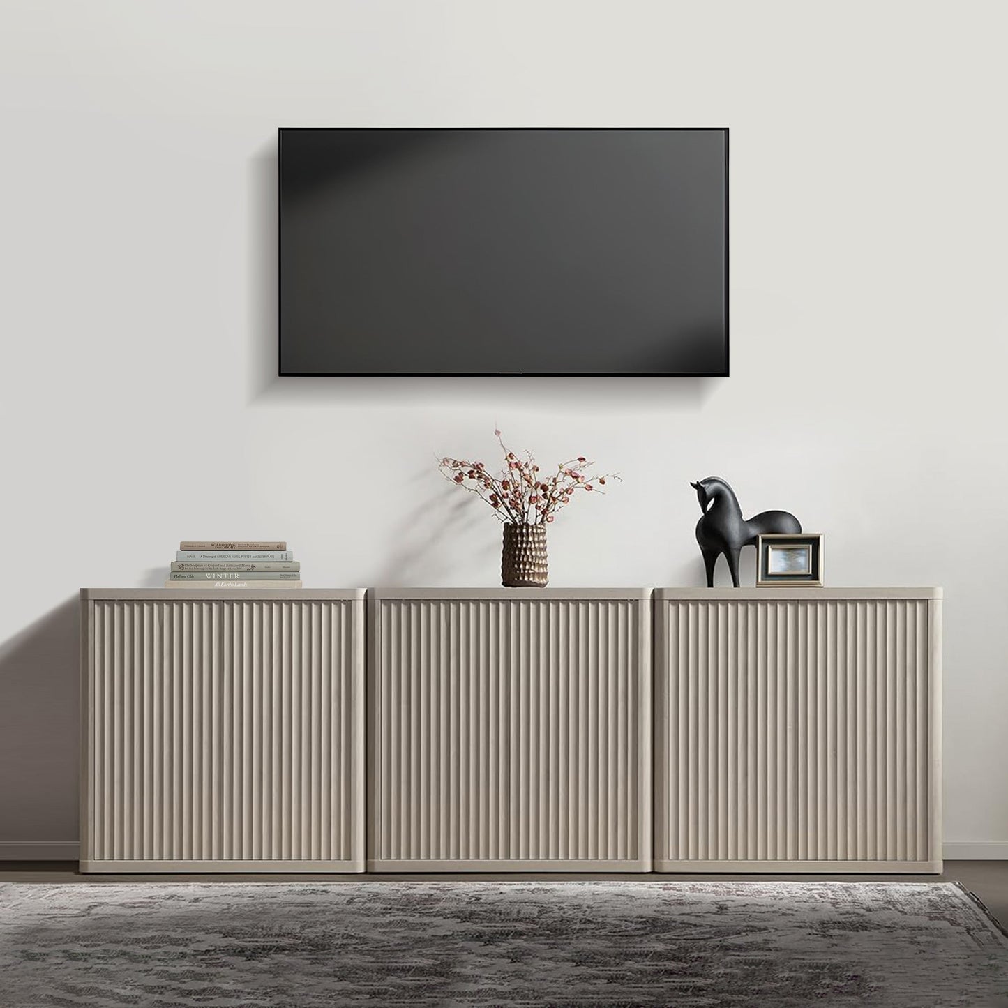 Console TV Cas avec 2 portes