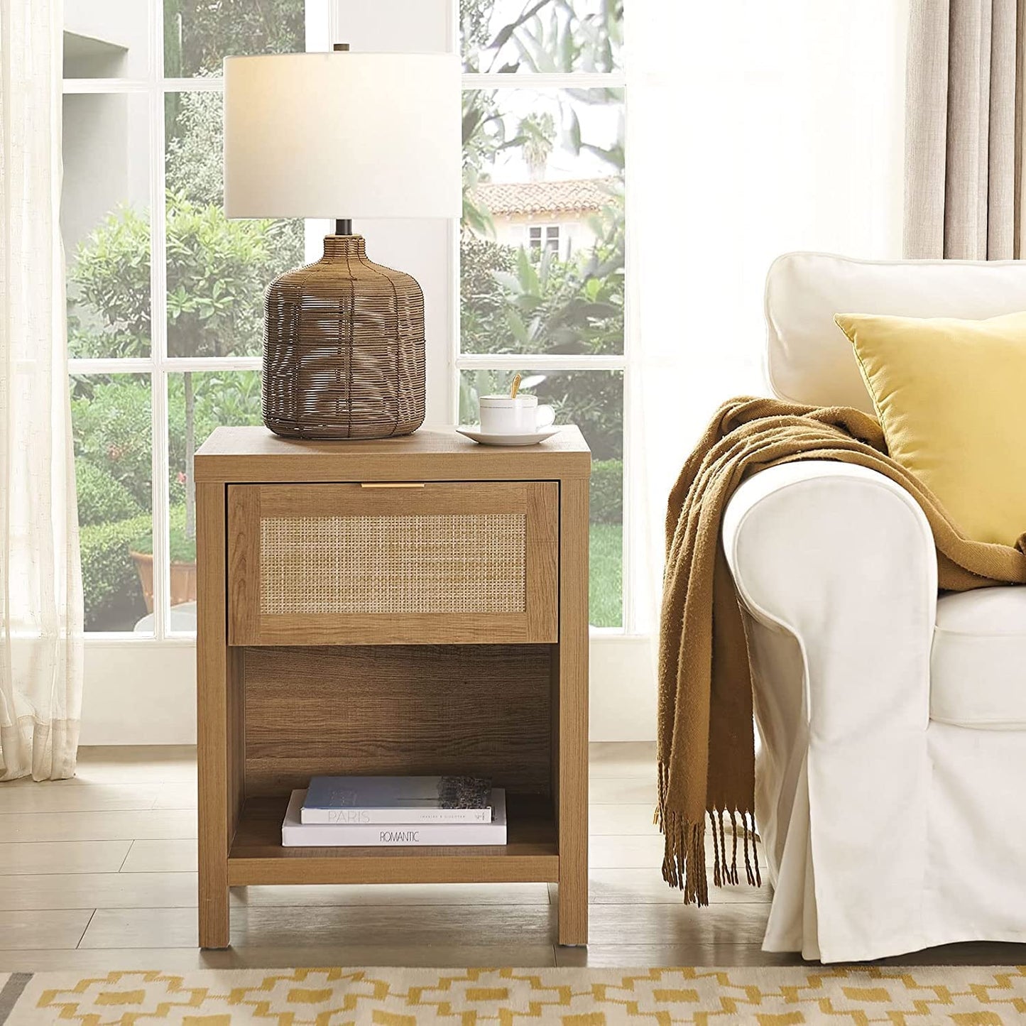 Ensemble table de chevet et commode Savanna