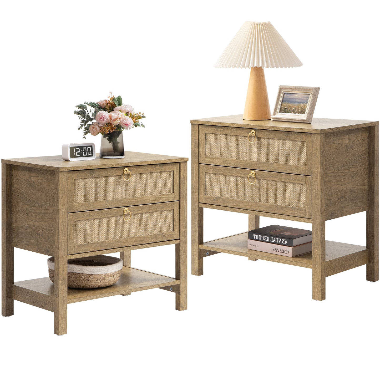 Grande table de chevet Terra, hauteur 25,6 pouces