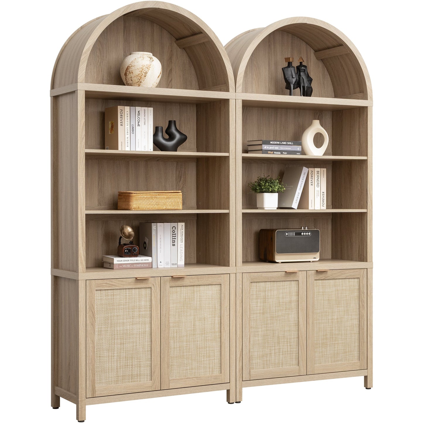 Bibliothèque arquée Savanna avec portes
