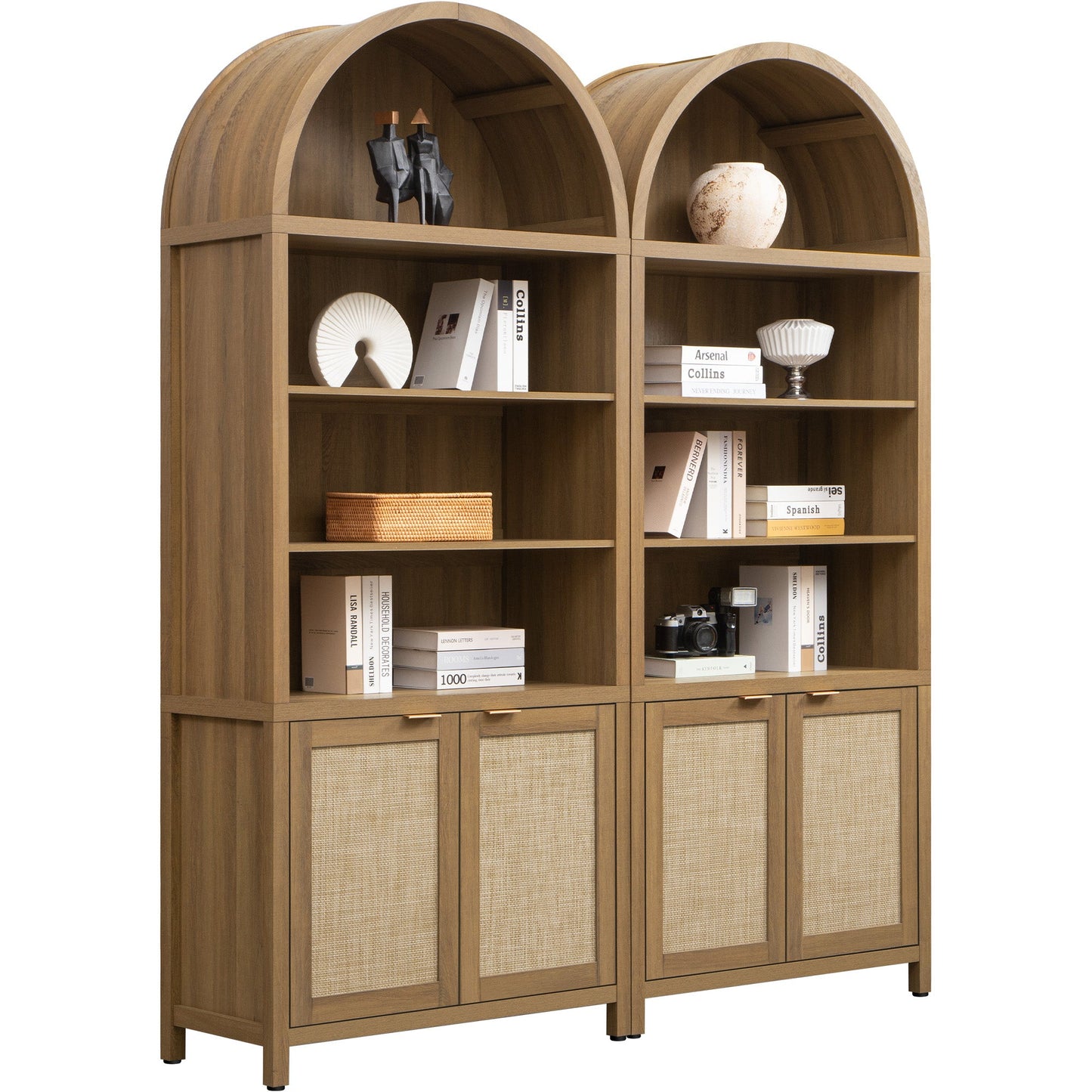 Bibliothèque arquée Savanna avec portes