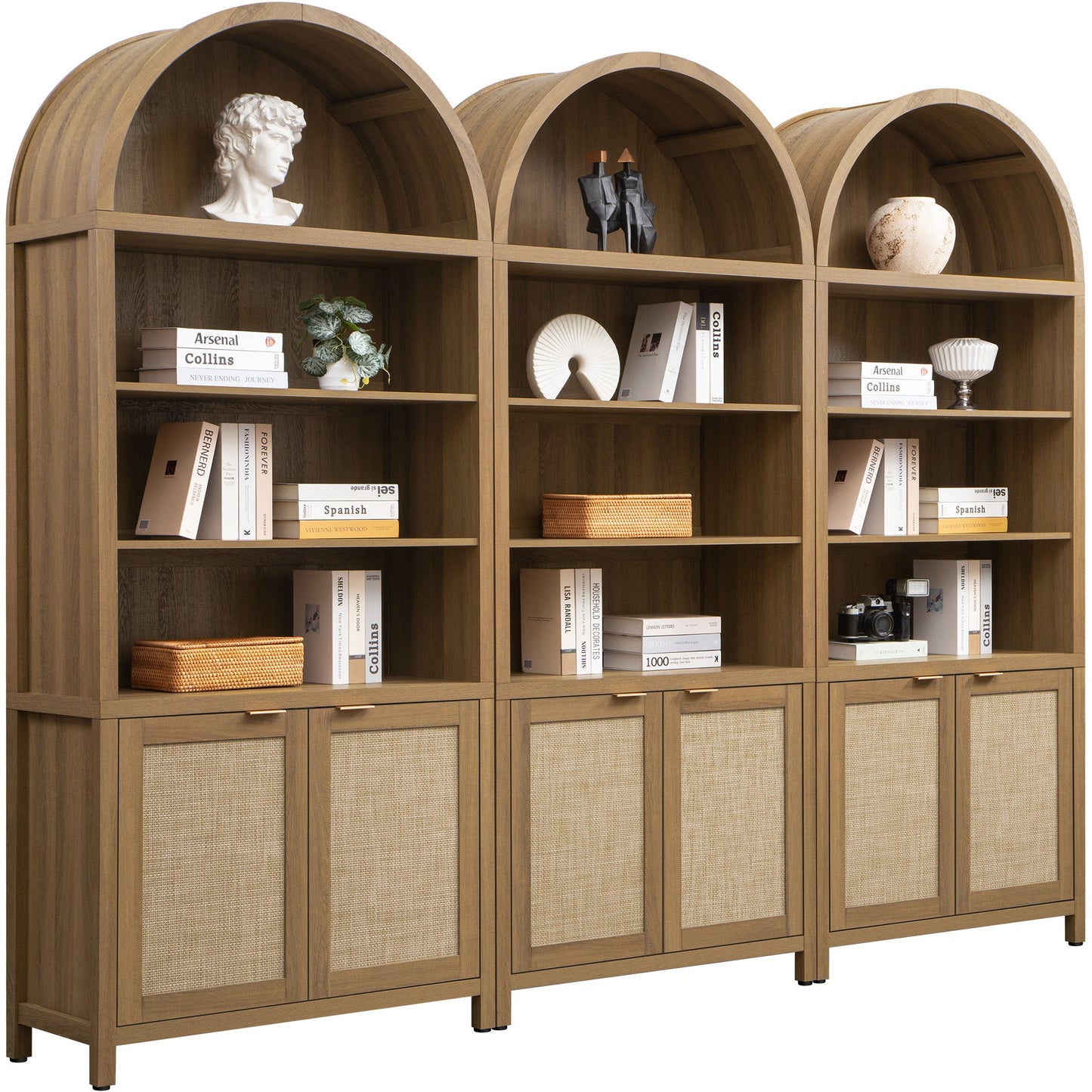Bibliothèque arquée Savanna avec portes