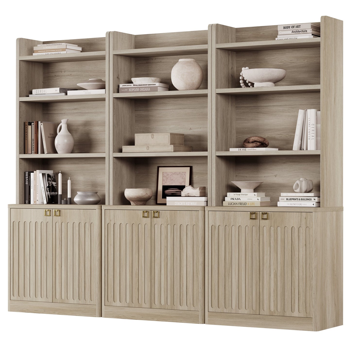 Bibliothèque Domus avec portes, 70,9 pouces