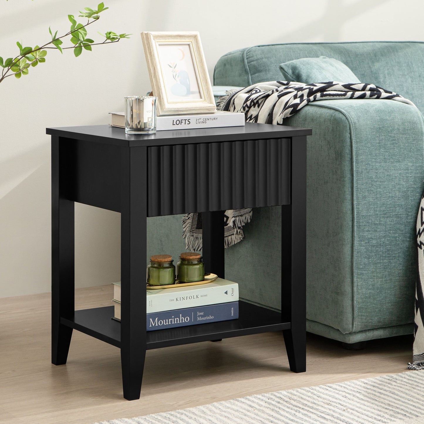 Table de chevet blanche Opus