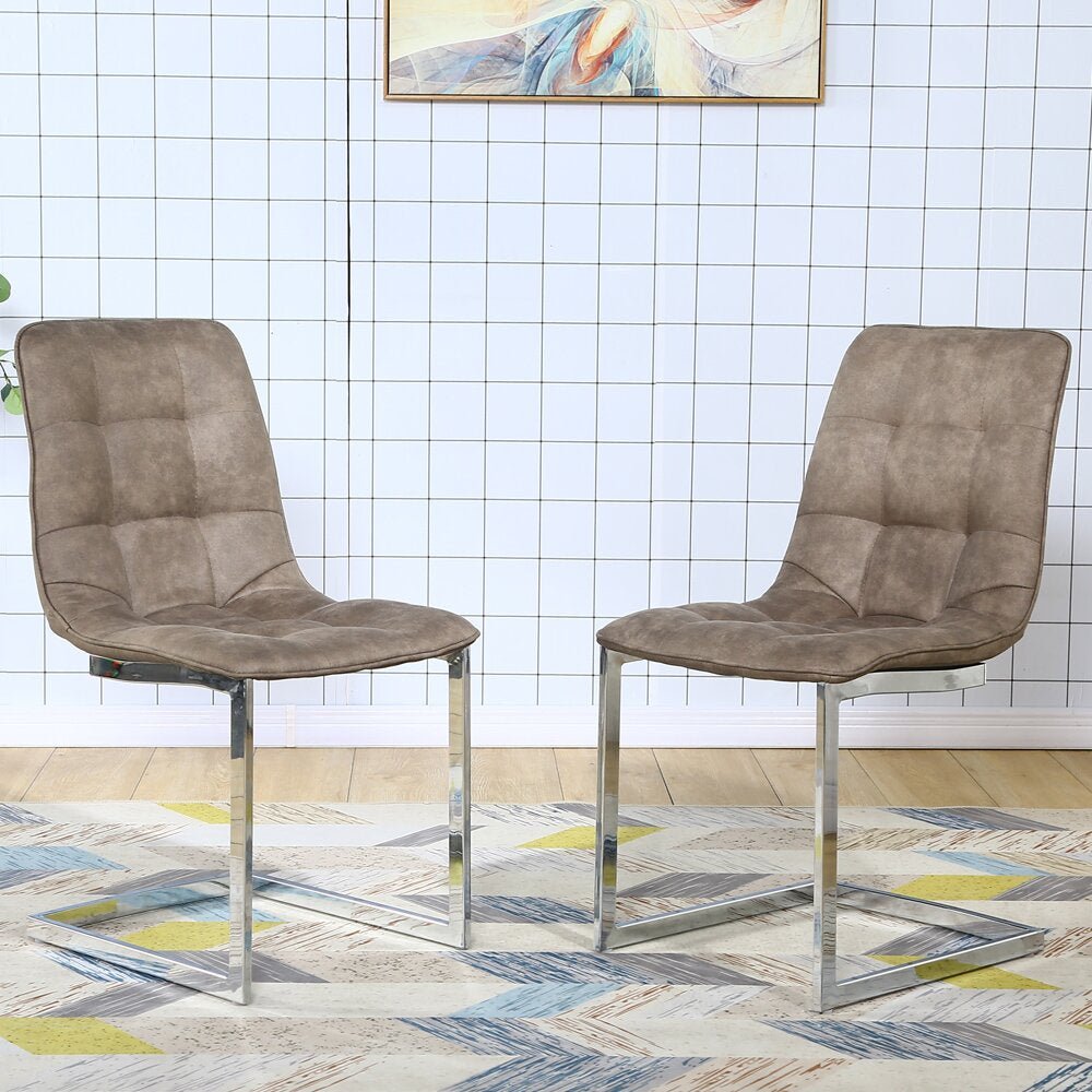 Ensemble de 2 chaises de salle à manger à dossier souple