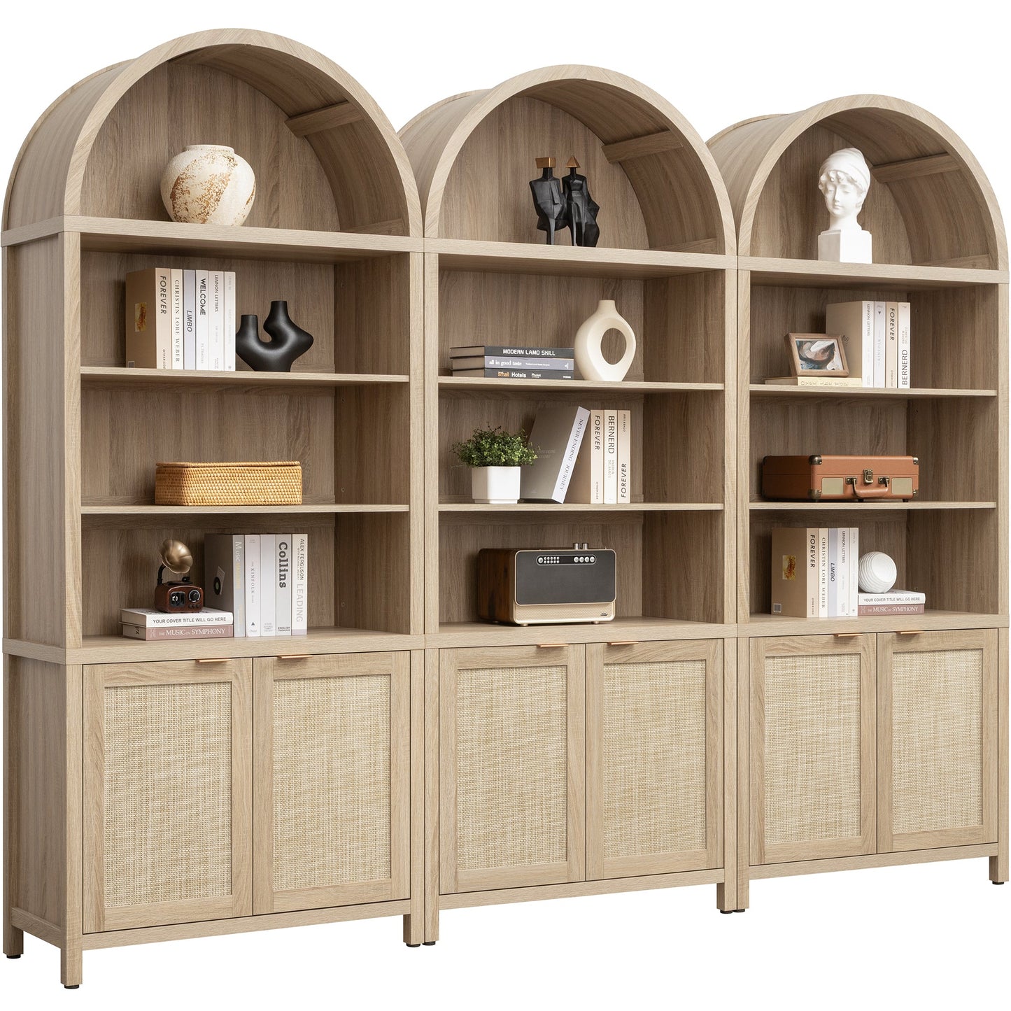 Bibliothèque arquée Savanna avec portes