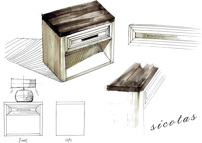 Tables de chevet Stria avec rangement