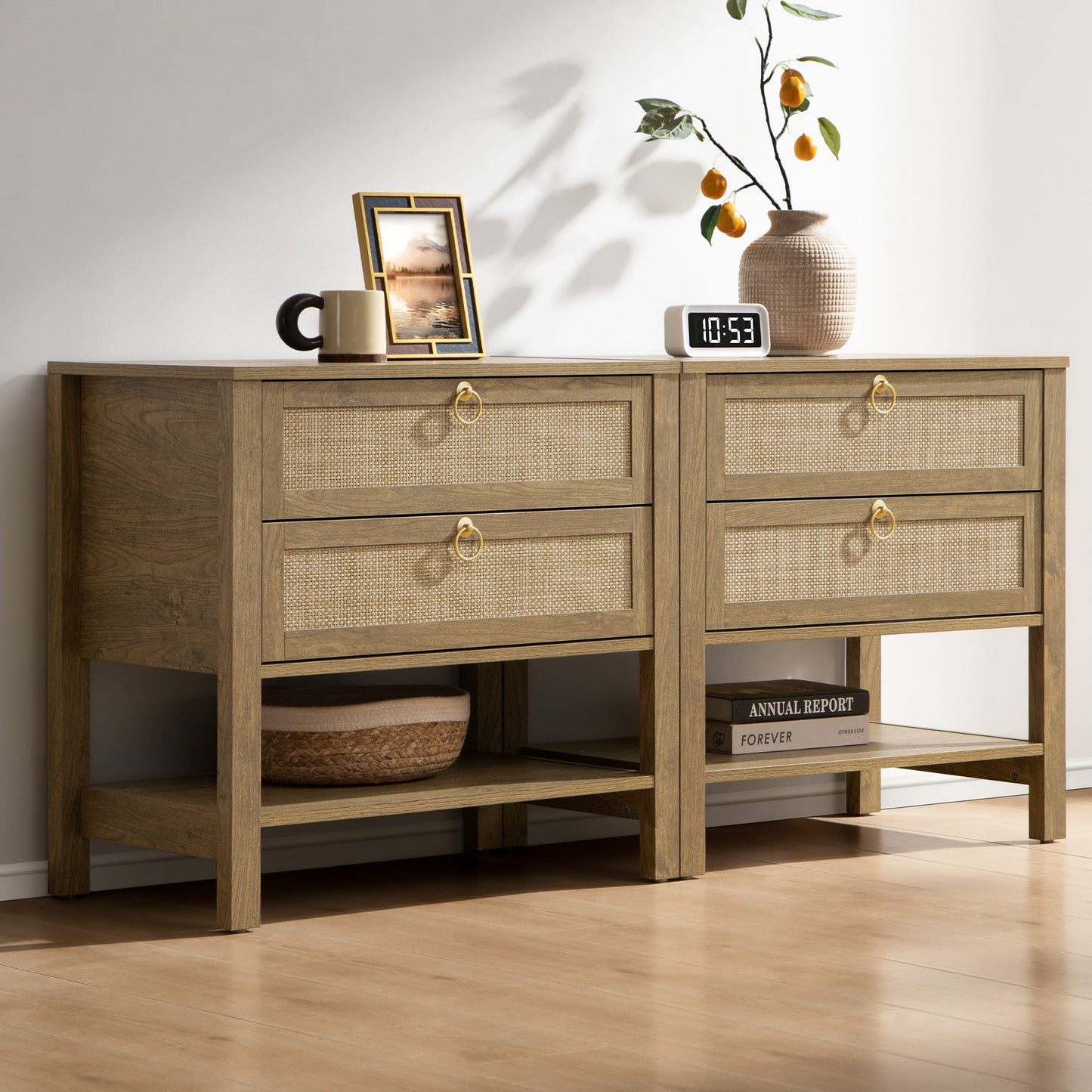 Grande table de chevet Terra, hauteur 25,6 pouces