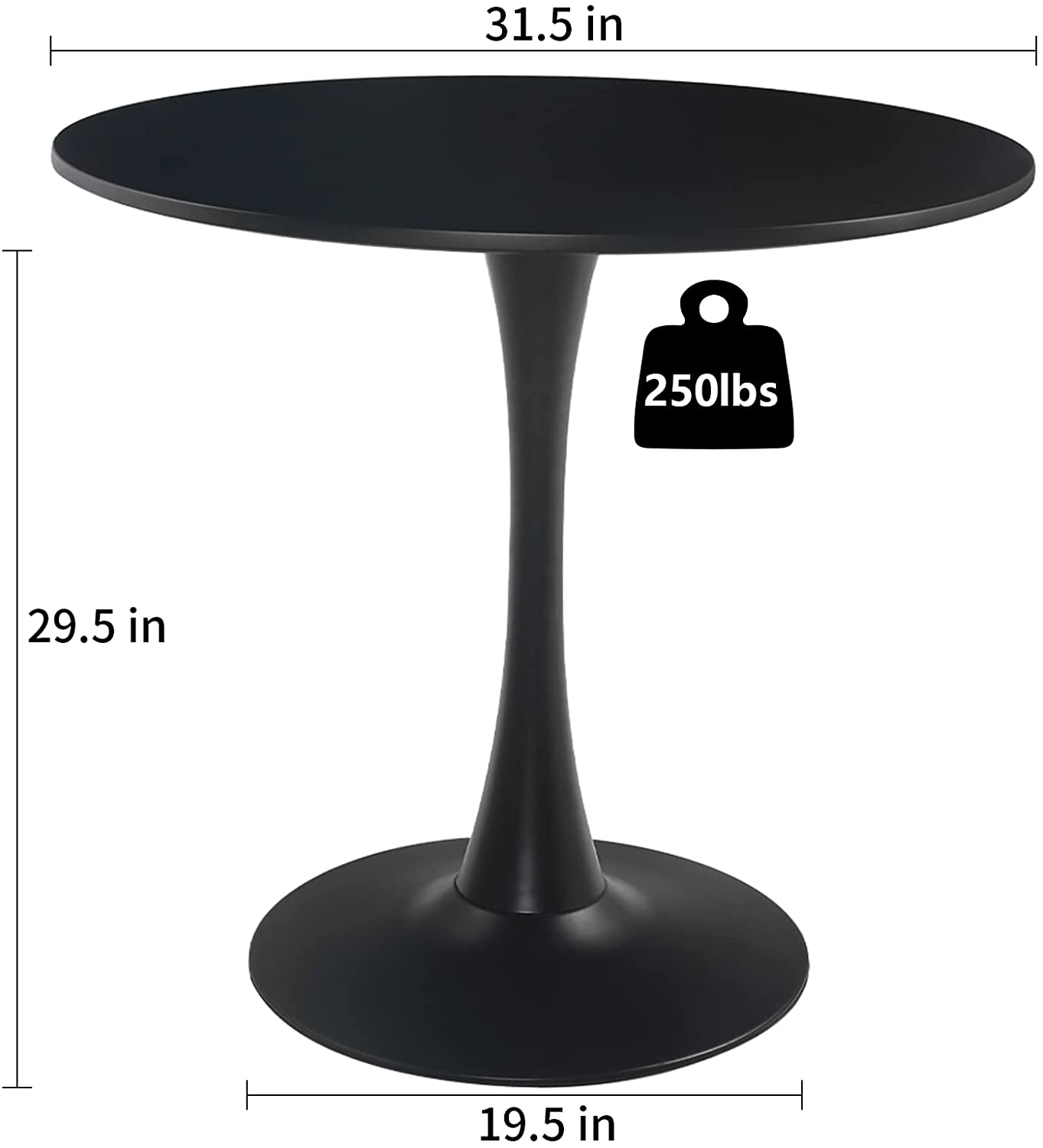 Table à manger noire