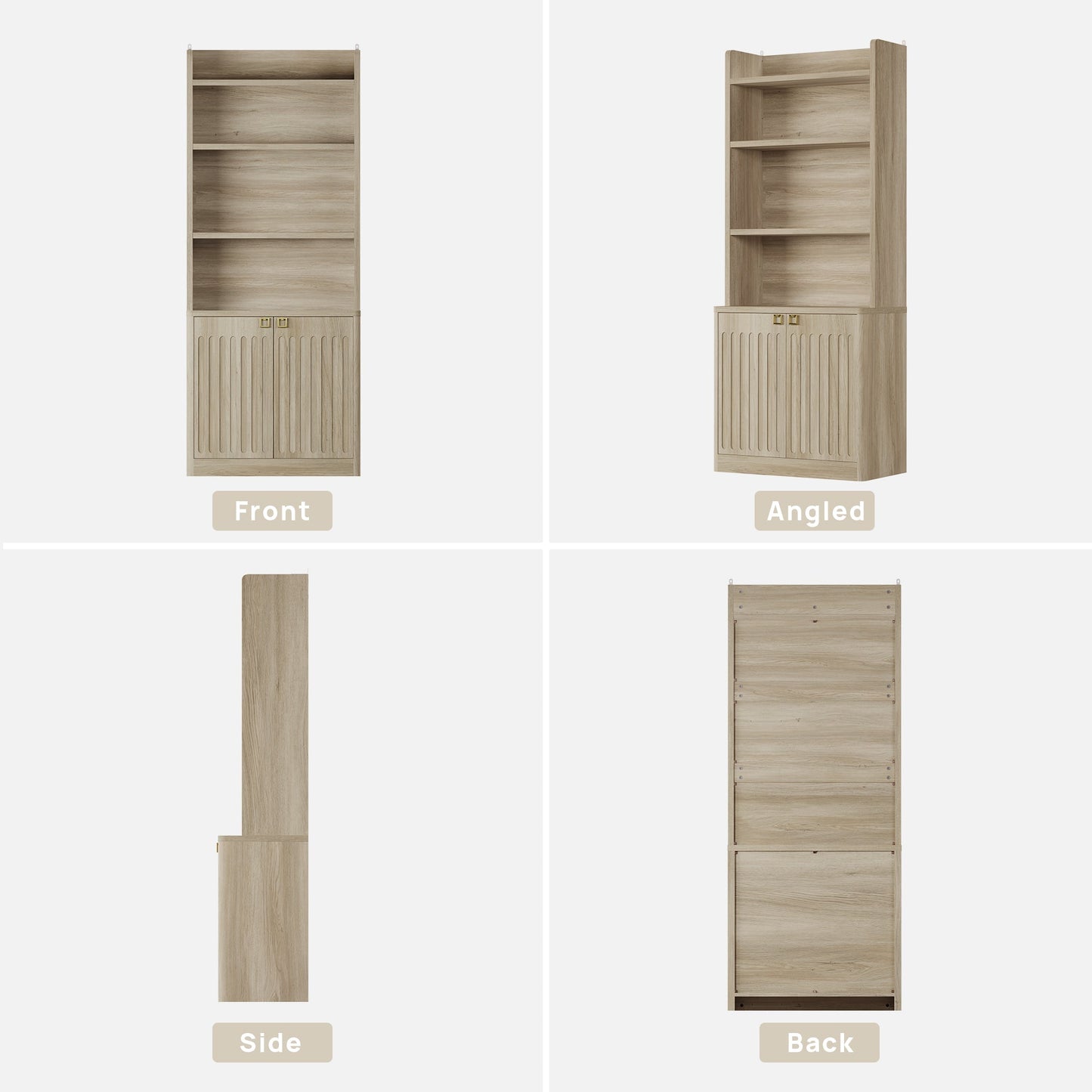 Bibliothèque Domus avec portes, 70,9 pouces