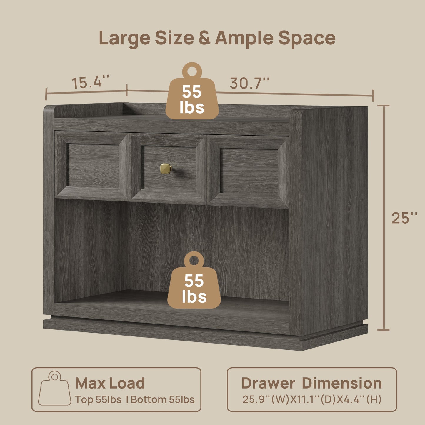 Table d'appoint Helio, 31 pouces de large