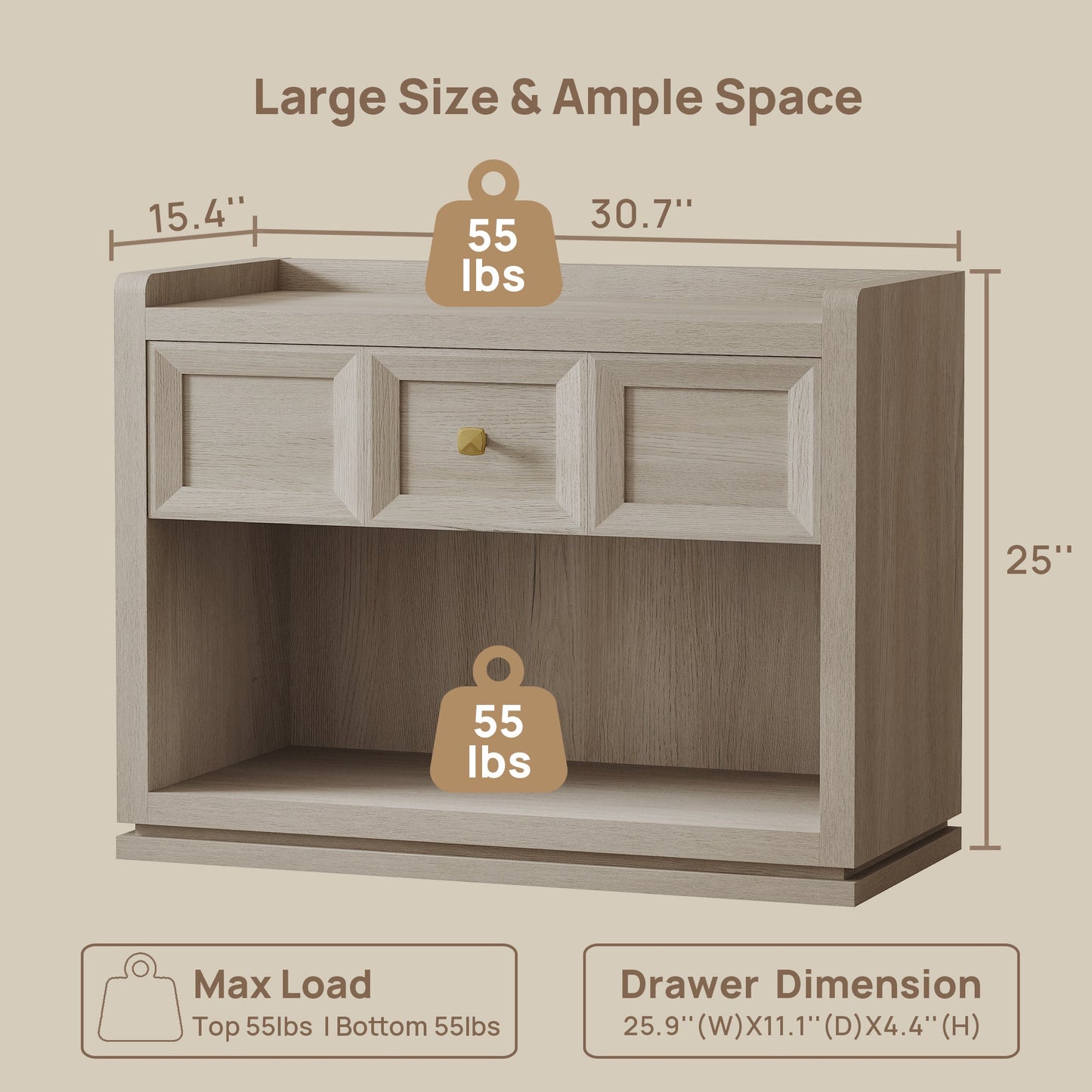 Table d'appoint Helio, 31 pouces de large