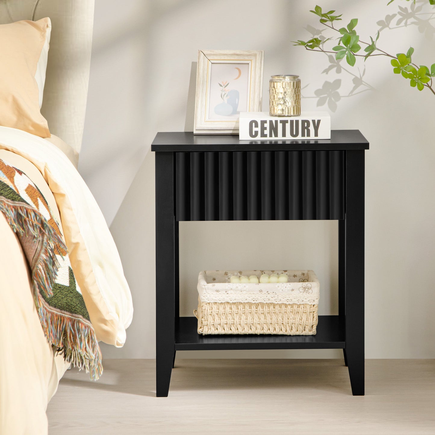 Table de chevet blanche Opus