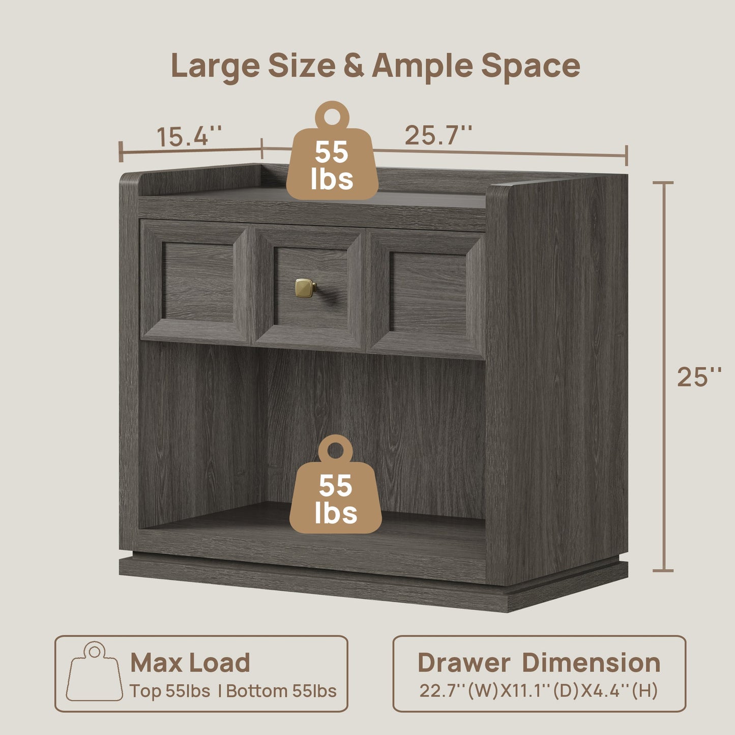 Table d'appoint Helio, 26 pouces de large