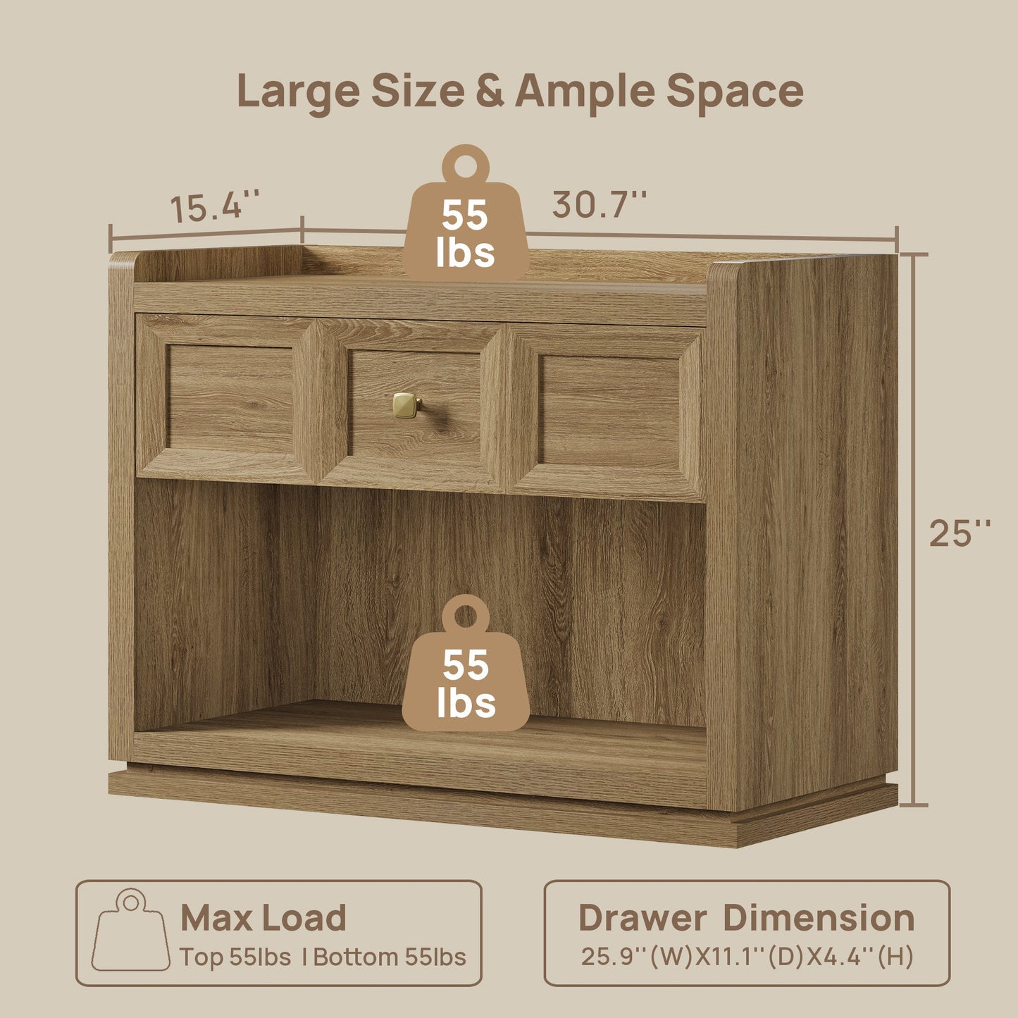 Table d'appoint Helio, 31 pouces de large