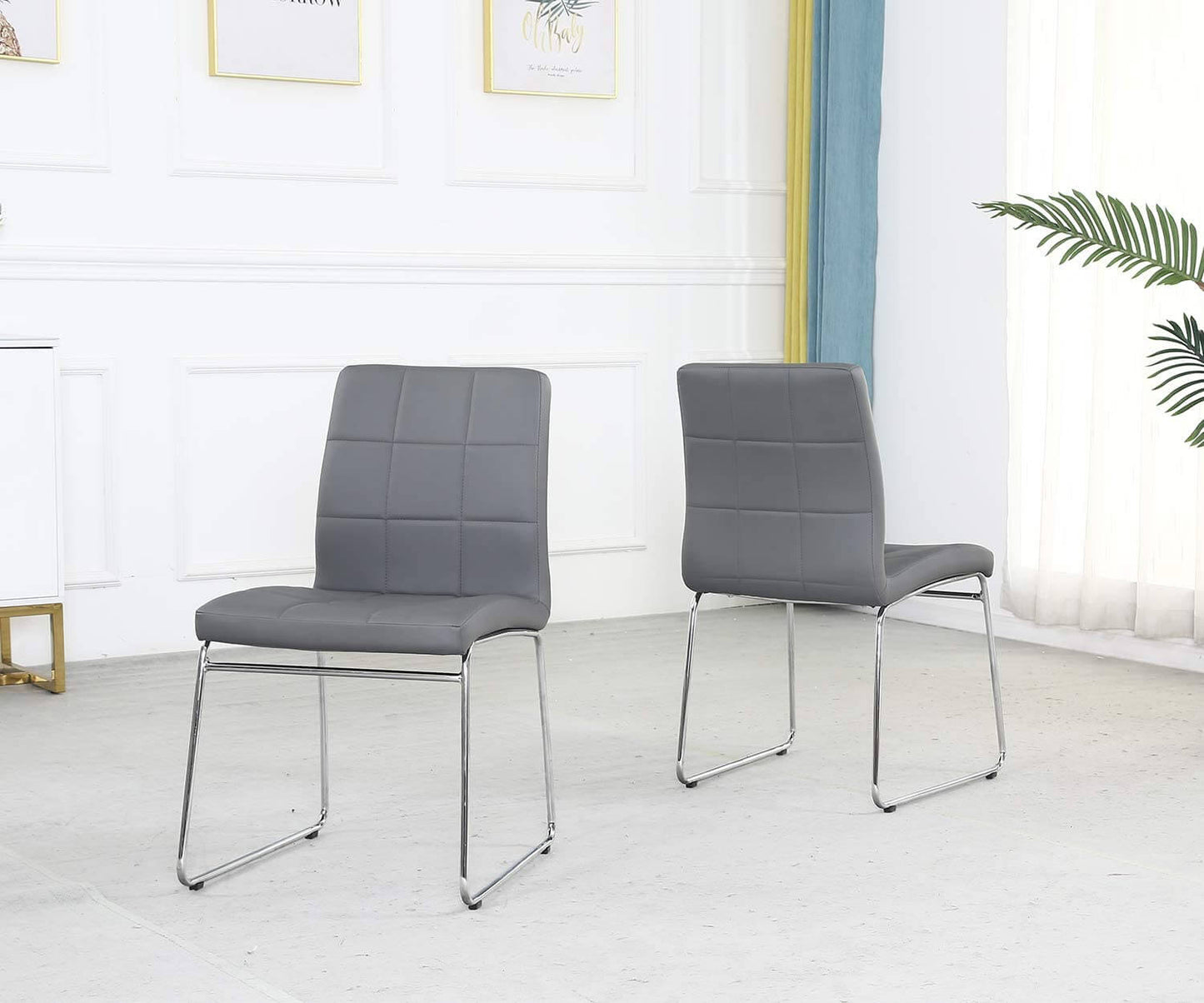 Ensemble de table à manger 5 pièces : table ronde avec 4 chaises de bureau