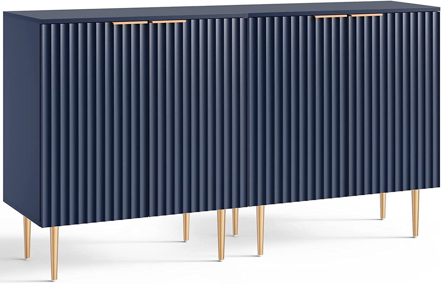 Crédence Opus bleue avec poignée dorée