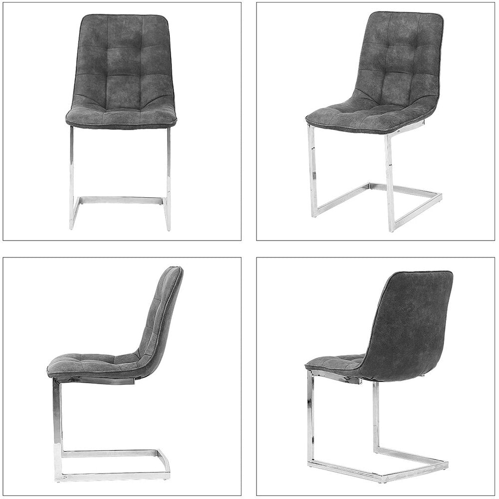 Ensemble de 2 chaises de salle à manger à dossier souple