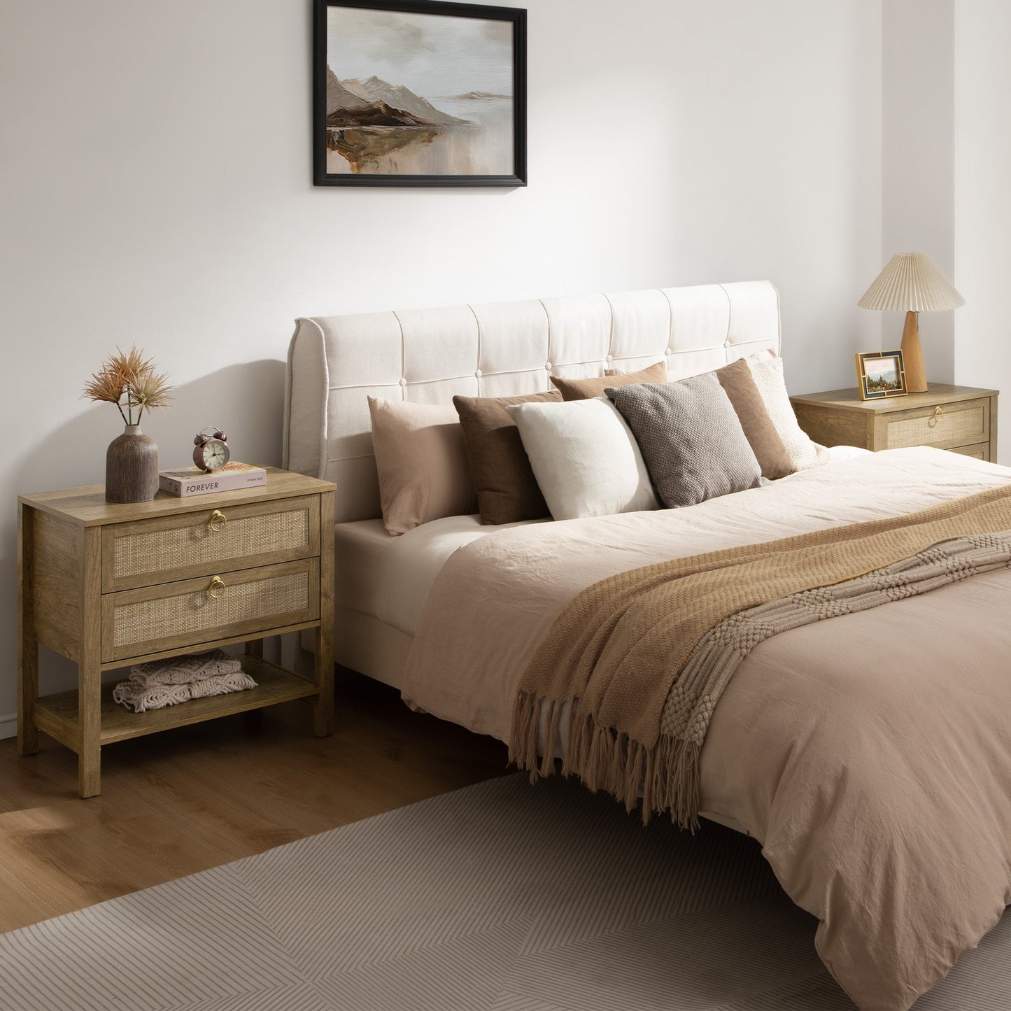 Grande table de chevet Terra, hauteur 25,6 pouces