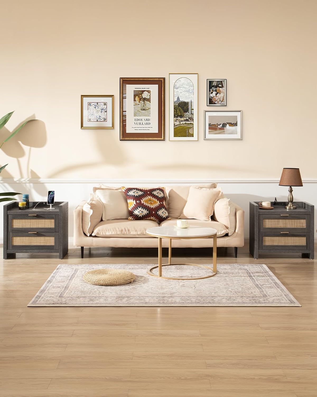 Table de chevet Savanna avec chargeur
