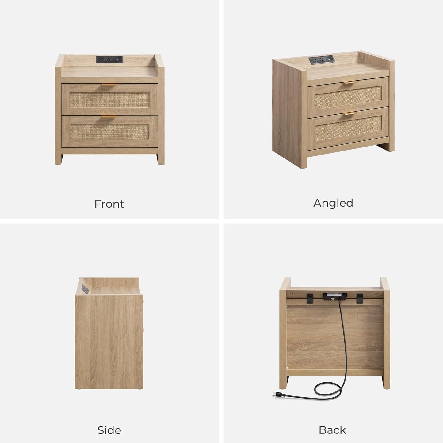Table de chevet Savanna avec station de charge