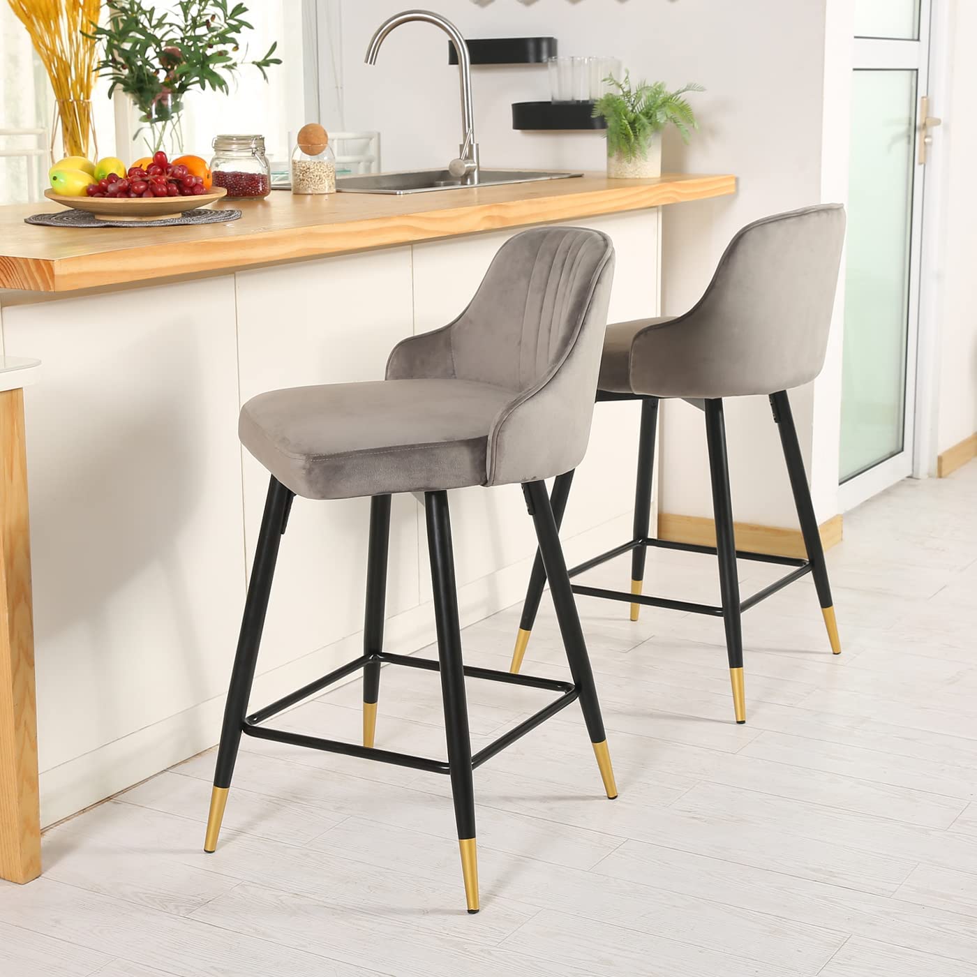 Ensemble de 2 tabourets de bar pivotants