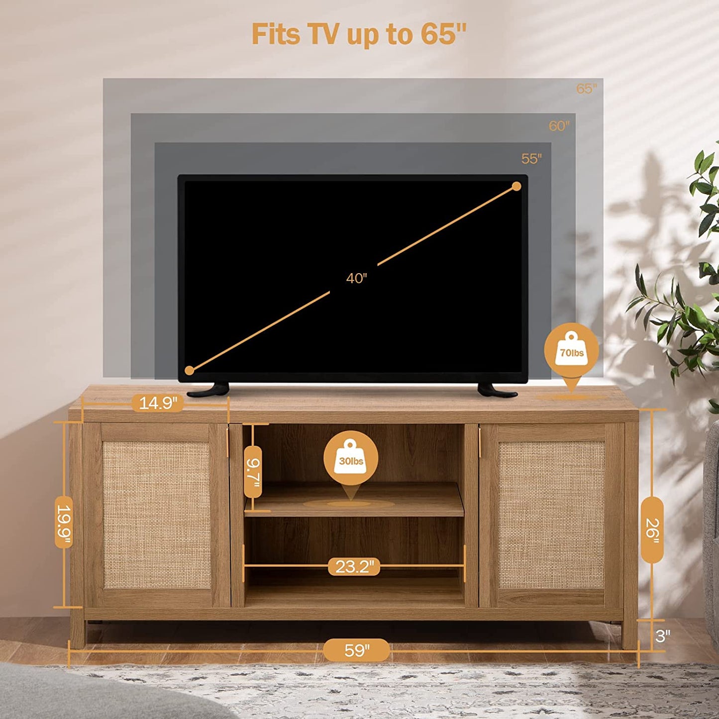 Meubles TV Savanna avec étagères