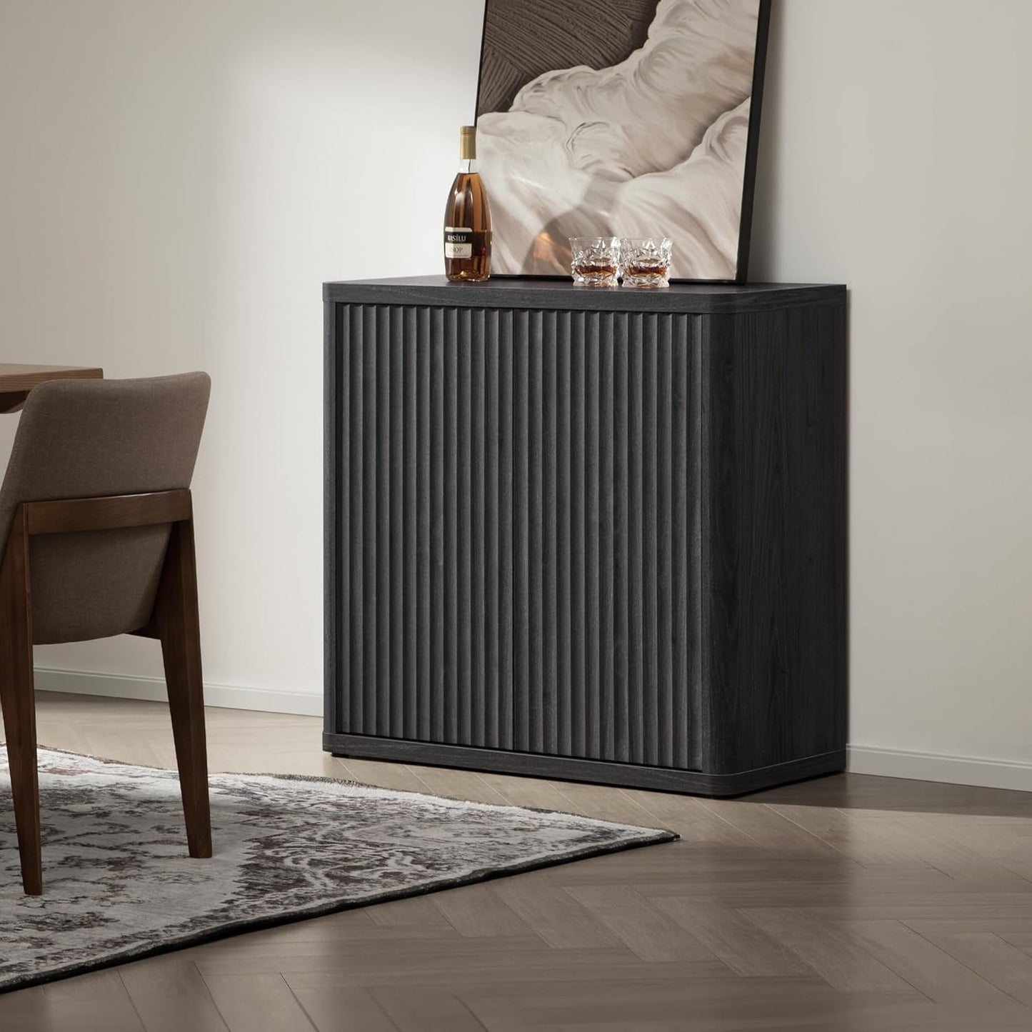 Console TV Cas avec 2 portes