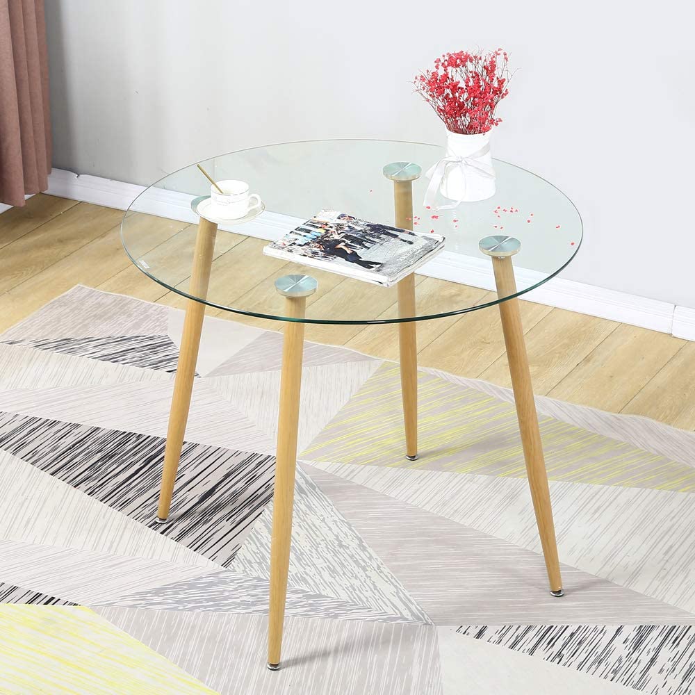 Ensemble de 5 tables à manger : table de cuisine et 4 chaises de maison