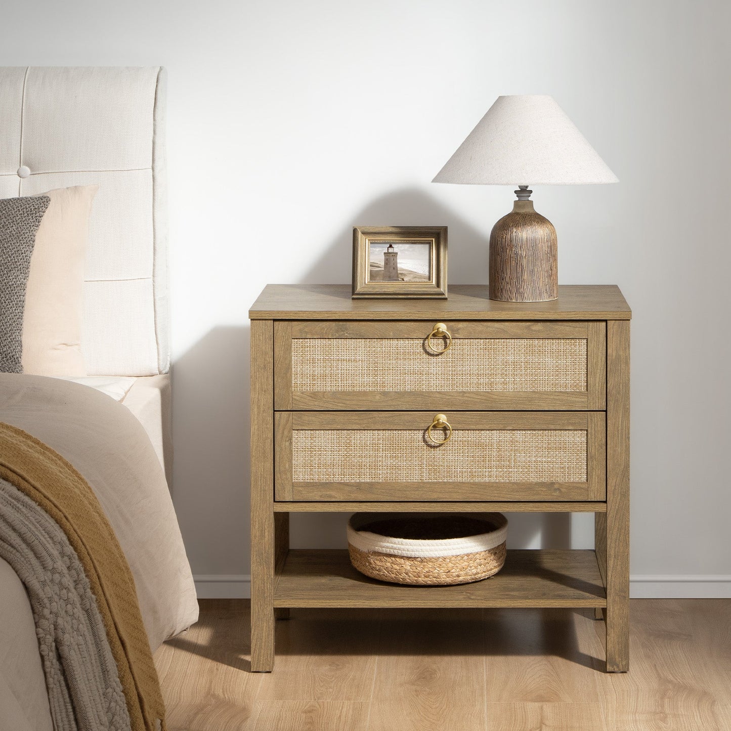 Grande table de chevet Terra, hauteur 25,6 pouces