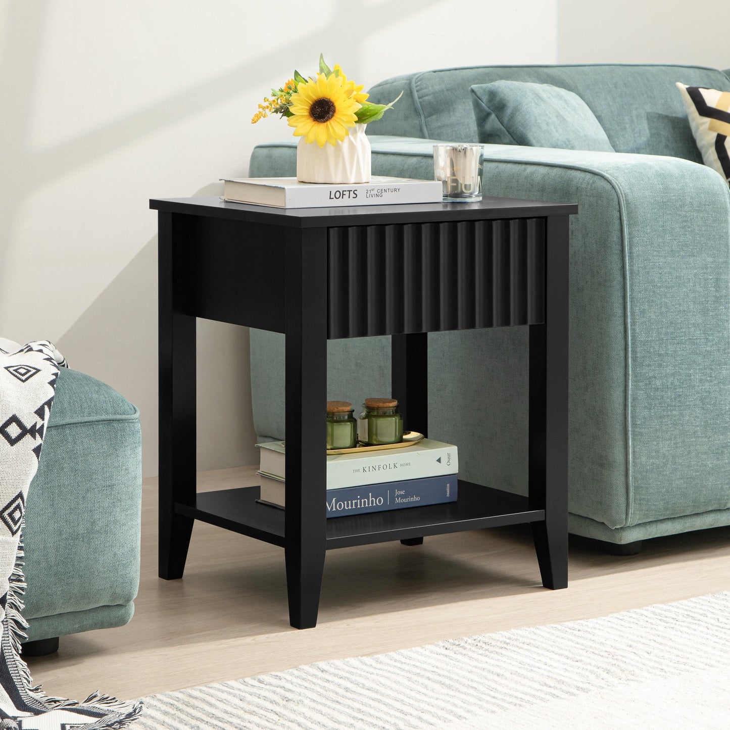 Table de chevet blanche Opus