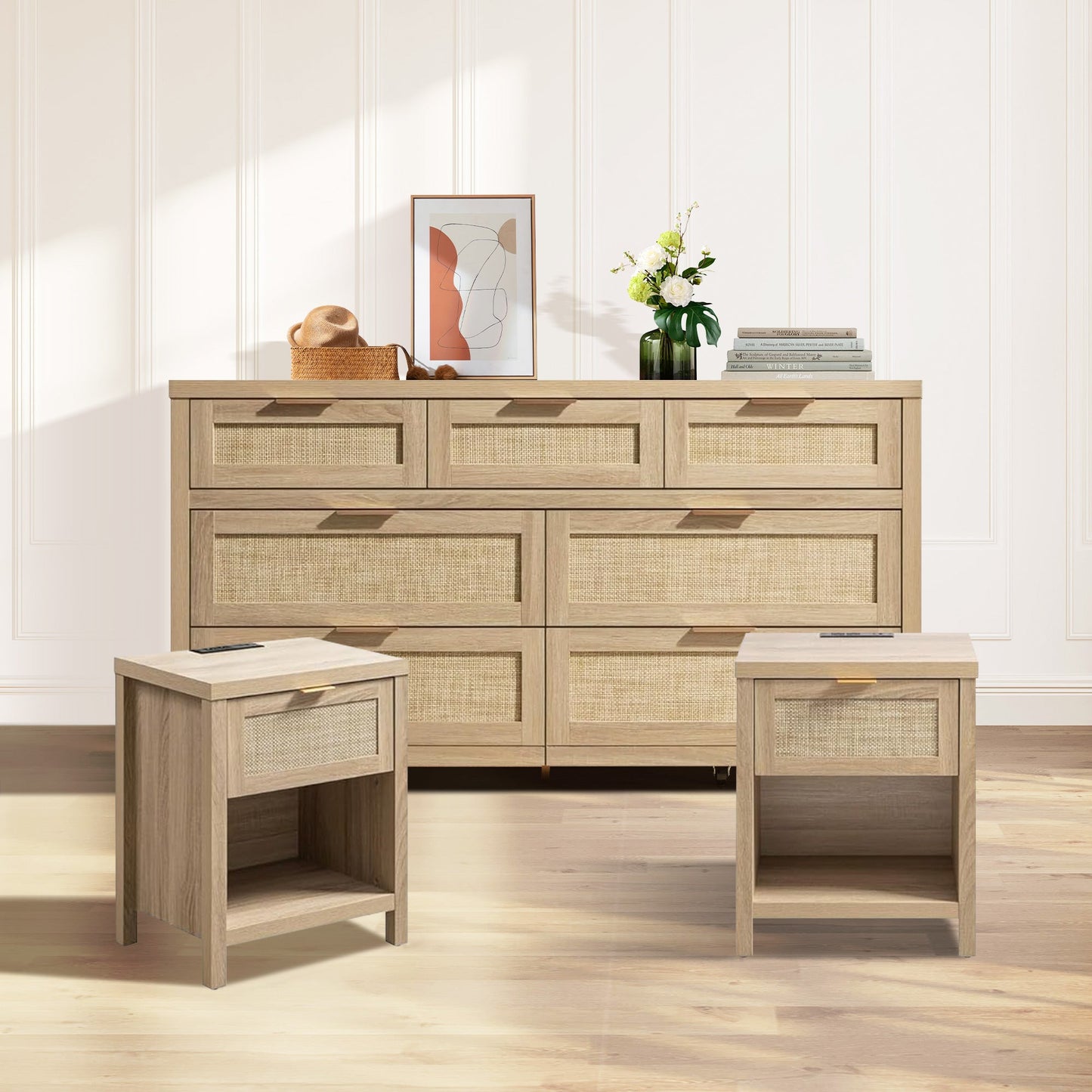 Ensemble de chambre à coucher Savanna avec armoire et station de charge