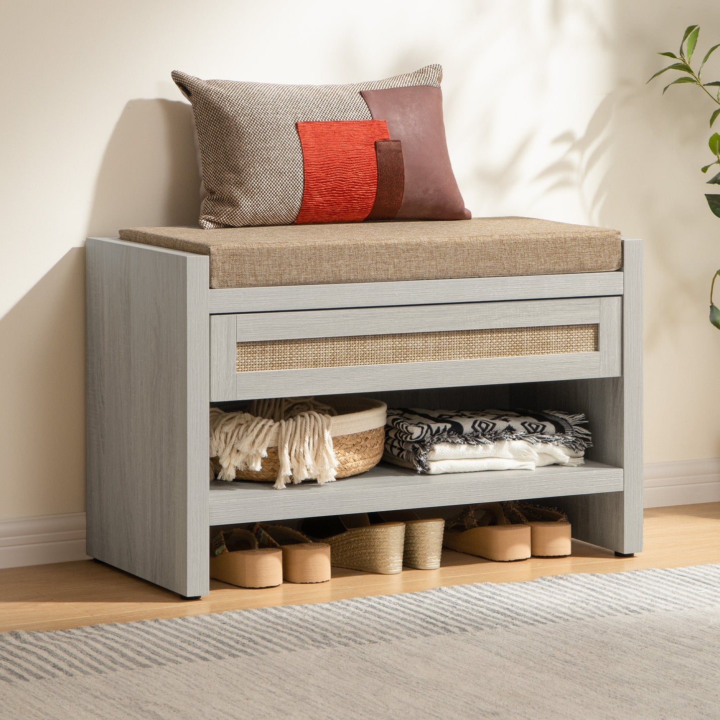 Banc à chaussures Savanna avec rangement