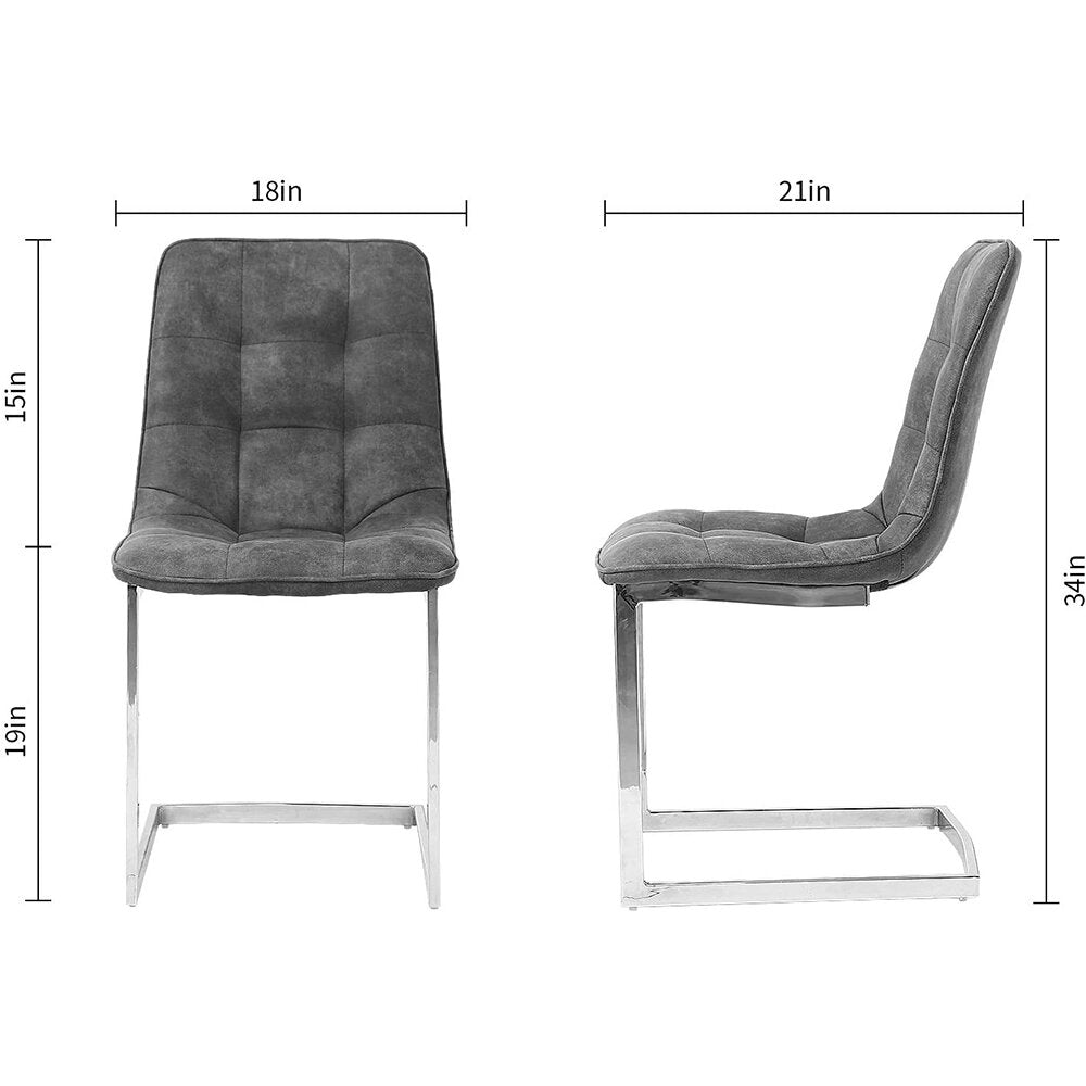 Ensemble de 2 chaises de salle à manger à dossier souple