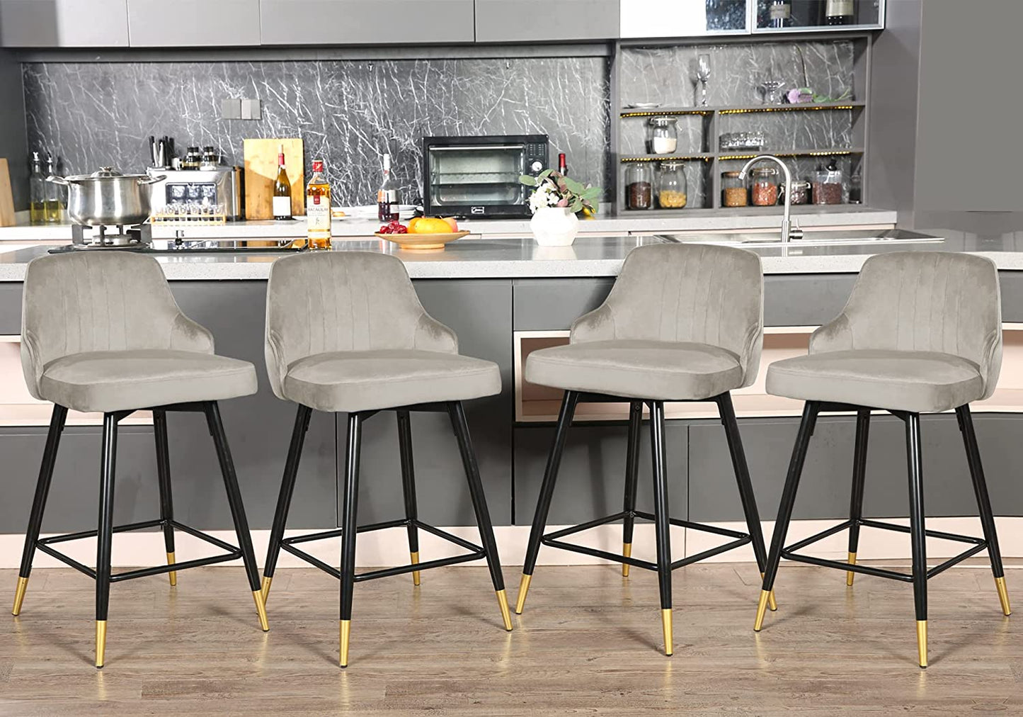 Ensemble de 2 tabourets de bar pivotants