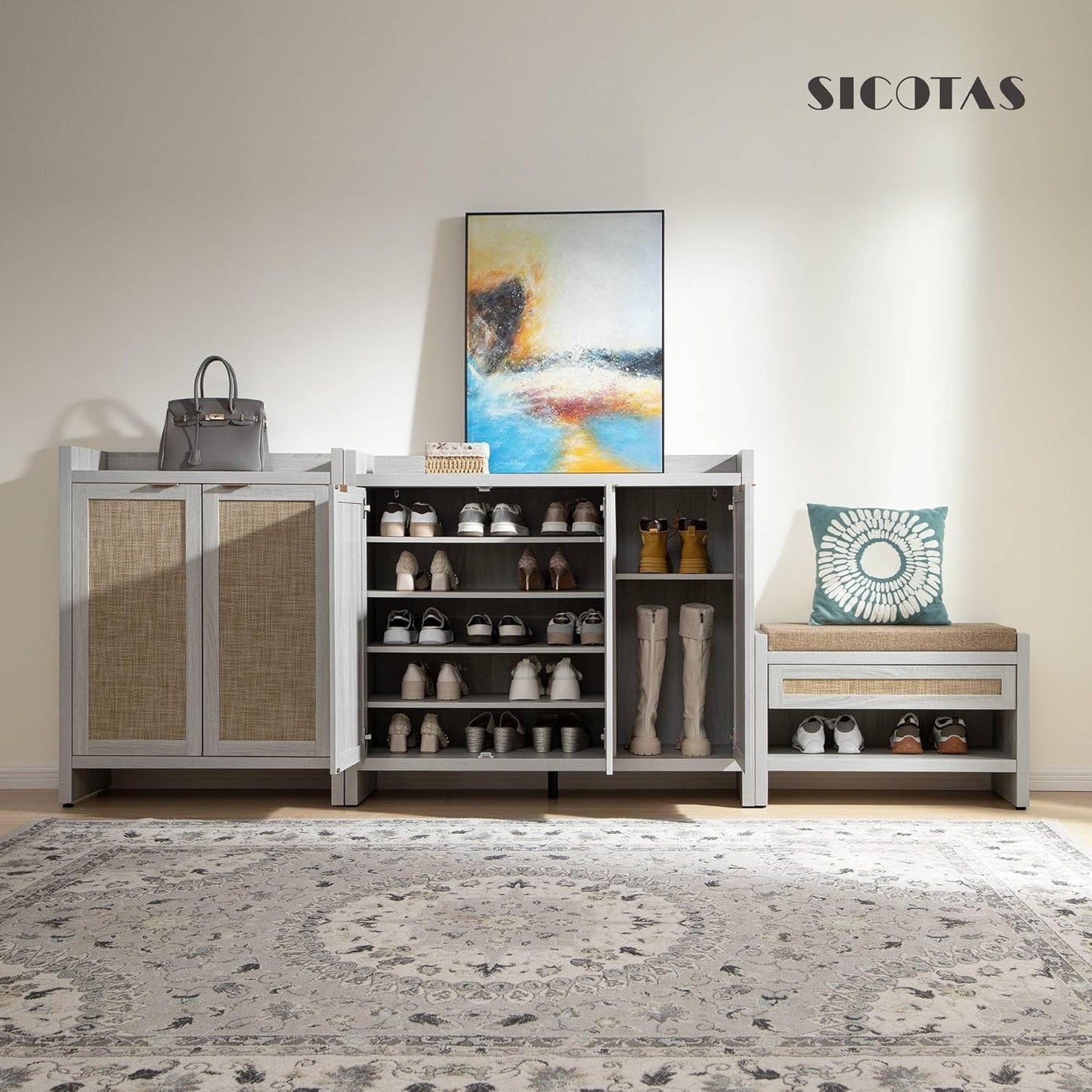 Meuble à chaussures Savanna, 30 paires de chaussures