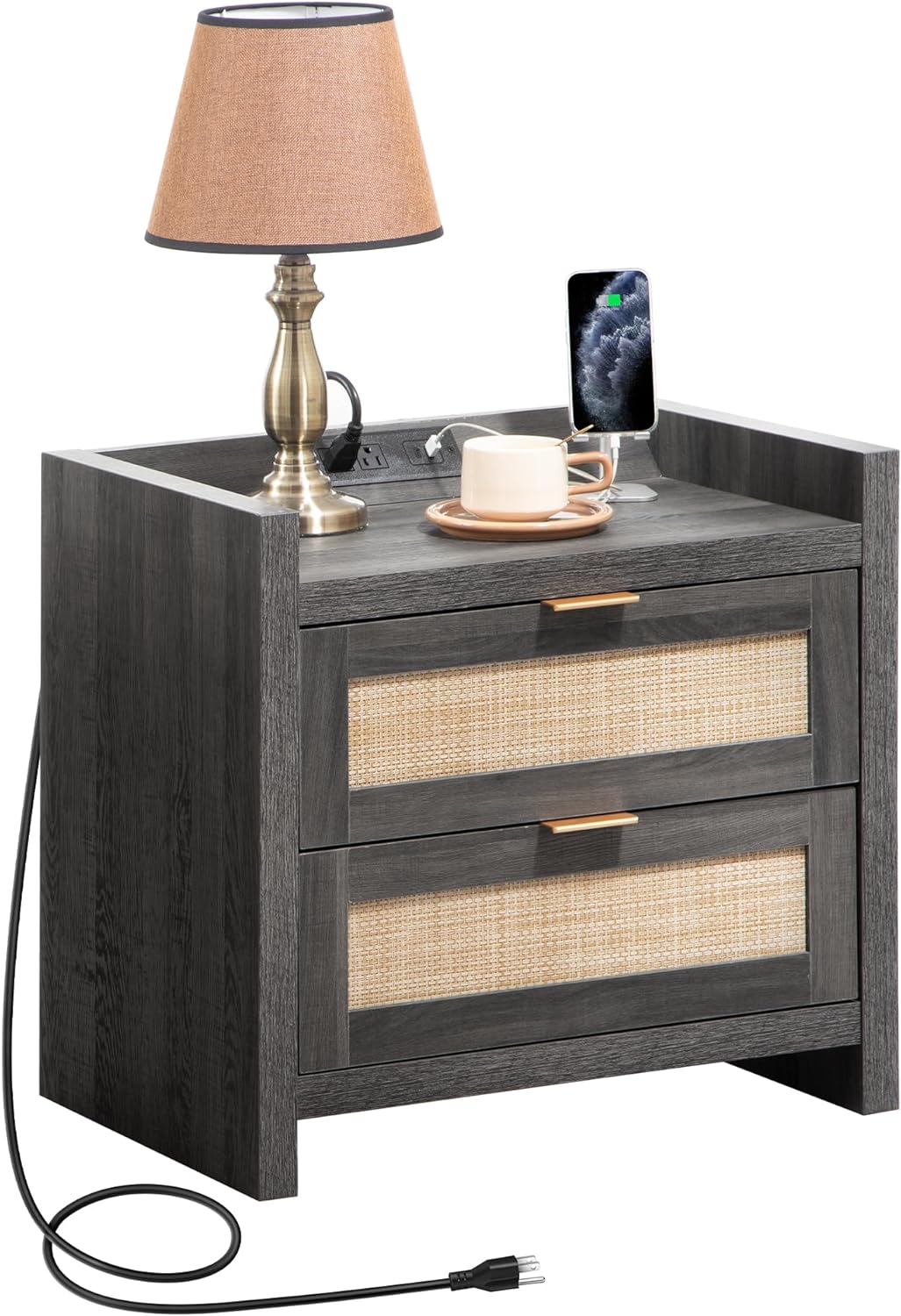 Table de chevet Savanna avec station de charge