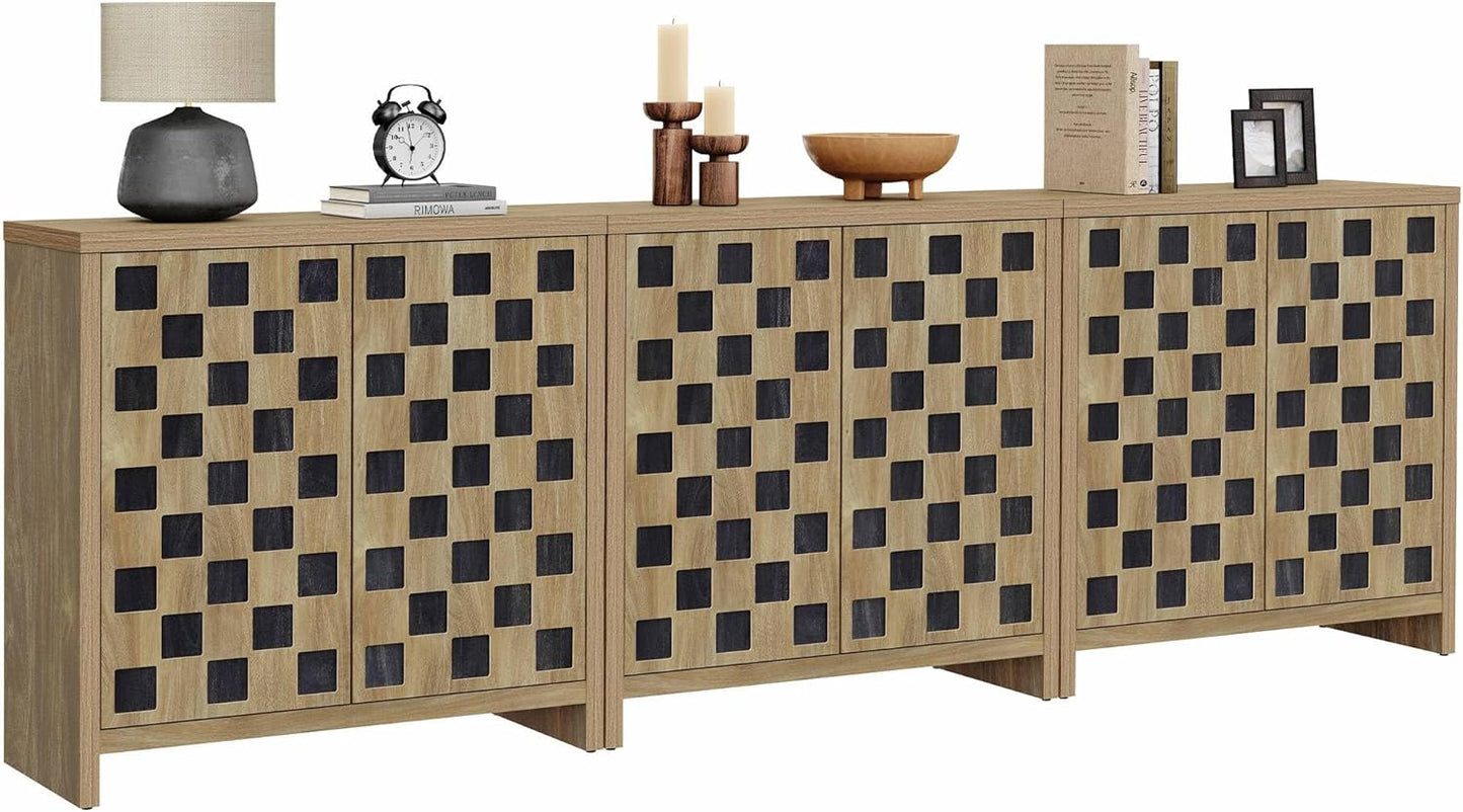 Buffet à carreaux avec portes