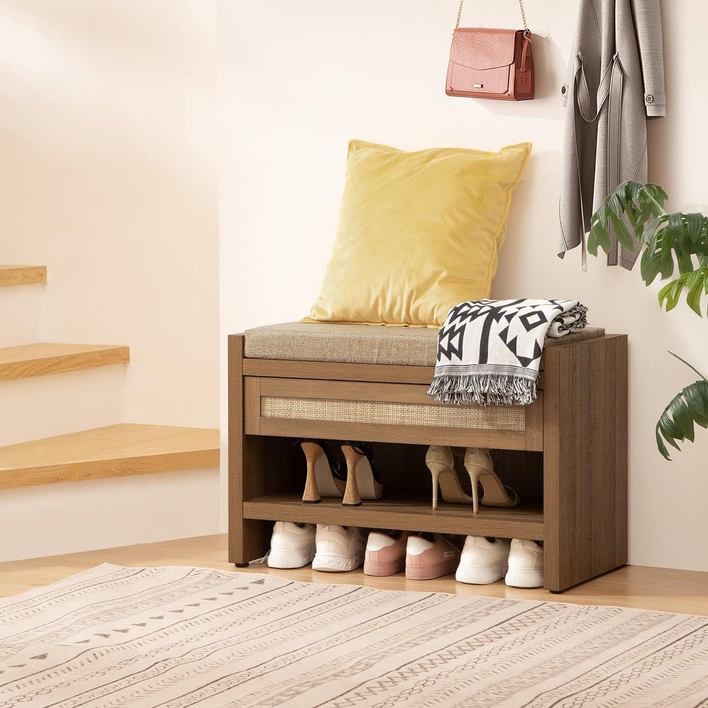 Banc à chaussures Savanna avec rangement