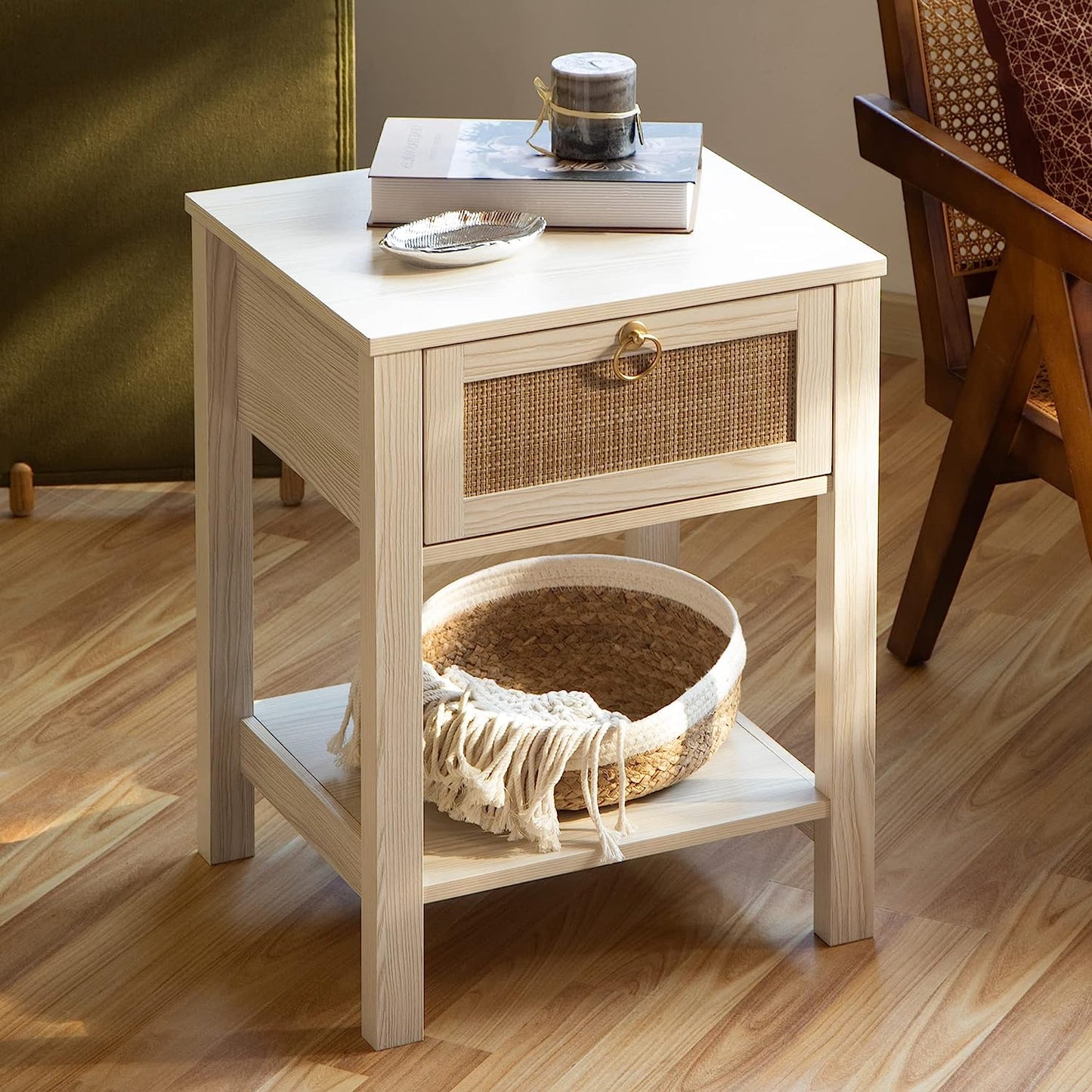 Table de chevet Terra avec 1 tiroir