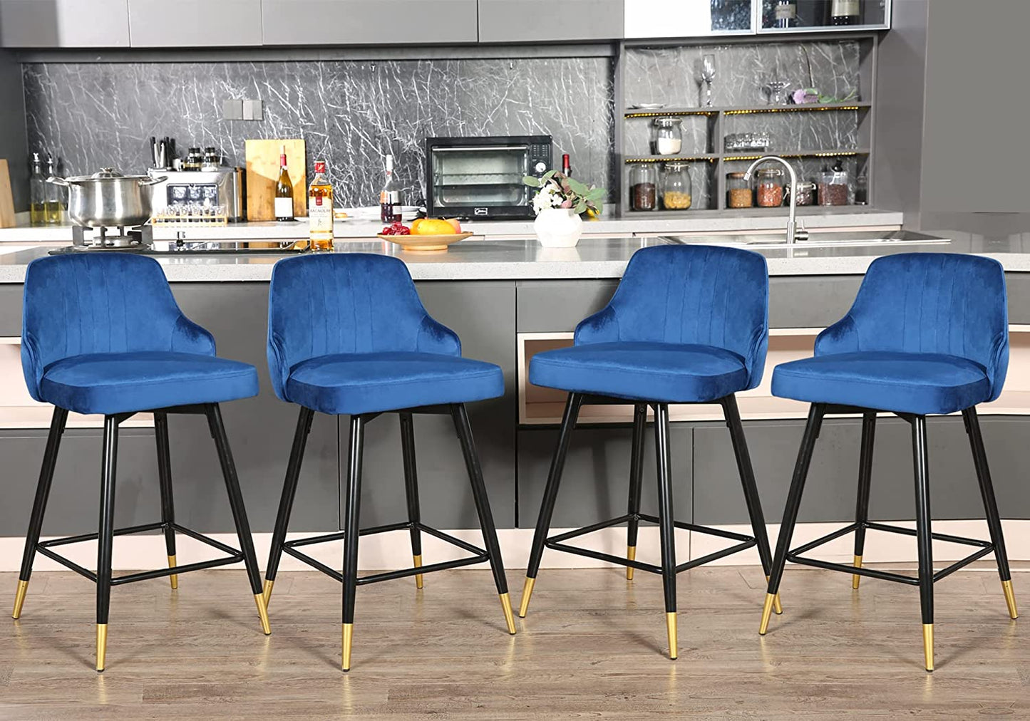 Ensemble de 2 tabourets de bar pivotants